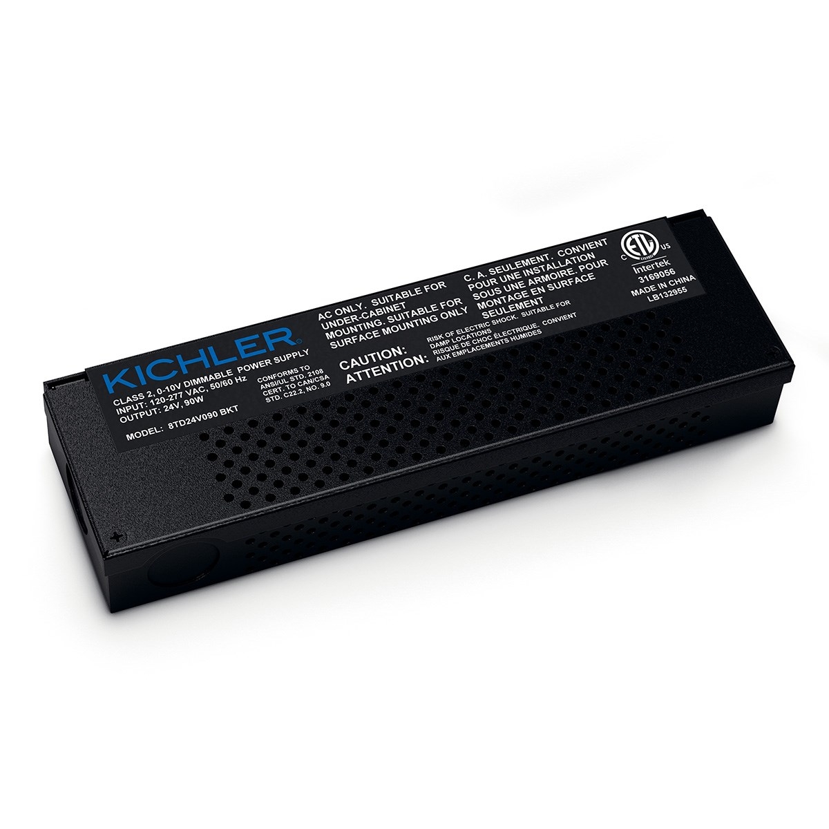 LED Power Supply 24V Textured Black LED Power Supply