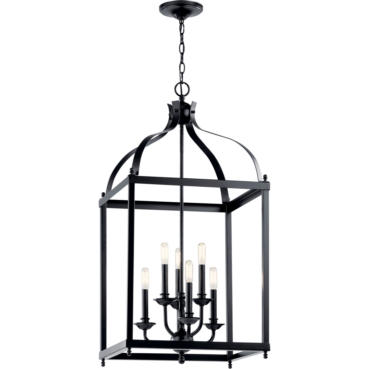 Larkin 6 Light 18 inch Black Chandelier Foyer Ceiling Light