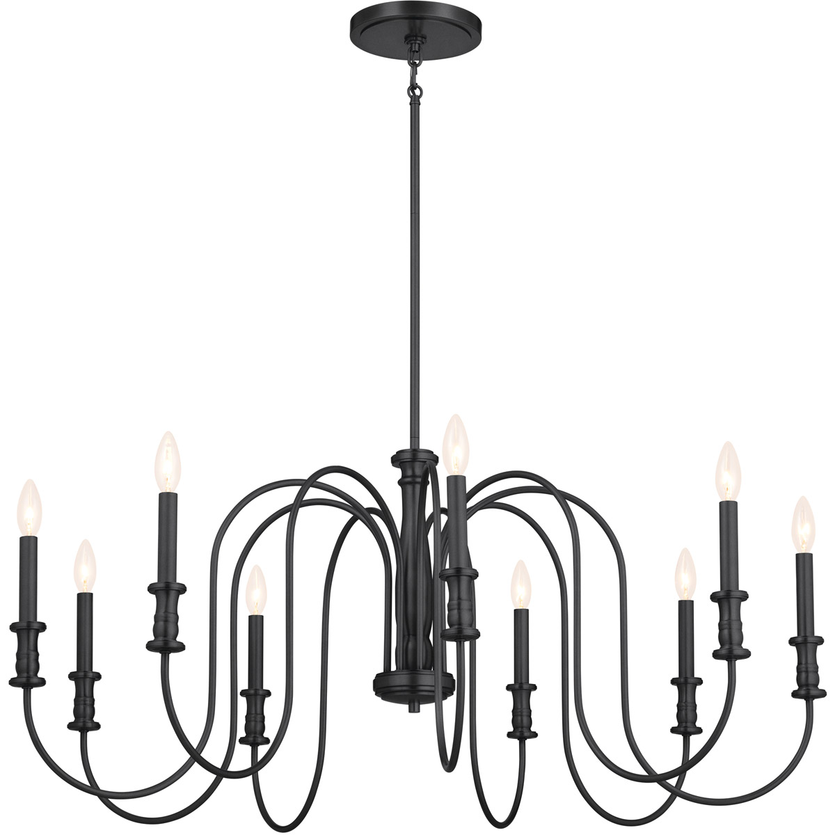 Homestead Karthe 9 Light 42 inch Black Chandelier Ceiling Light
