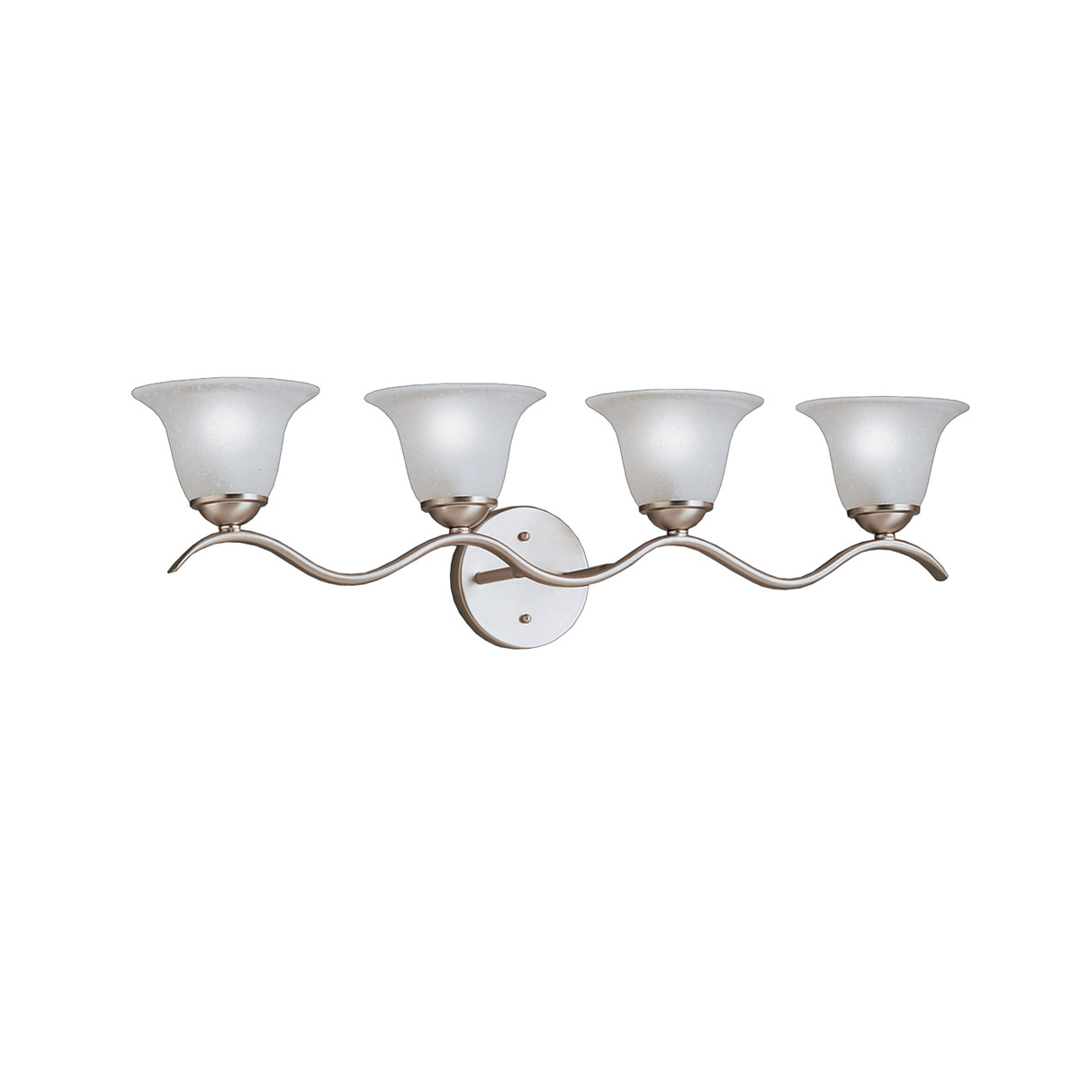 Dover 4 Light 31 inch Brushed Nickel Wall Mt Bath 4 Arm Wall Light
