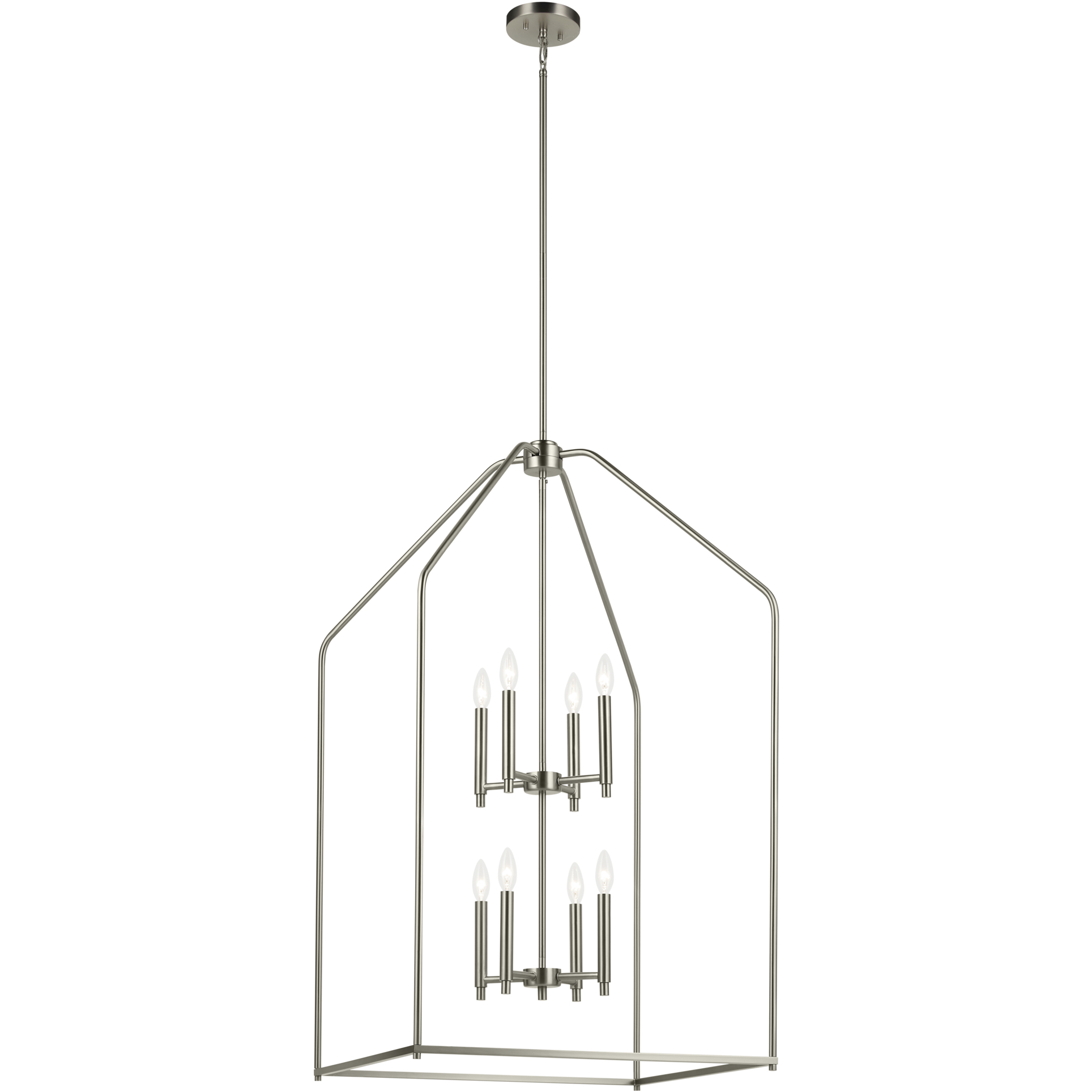 Madden 8 Light 24.25 inch Brushed Nickel Large Foyer Pendant Ceiling Light