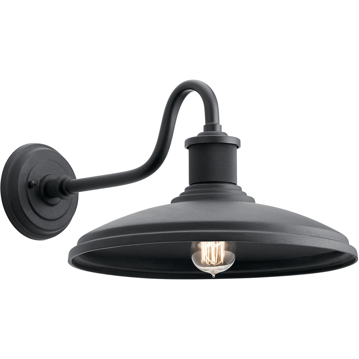 Allenbury 1 Light 14 inch Textured Black Outdoor Wall