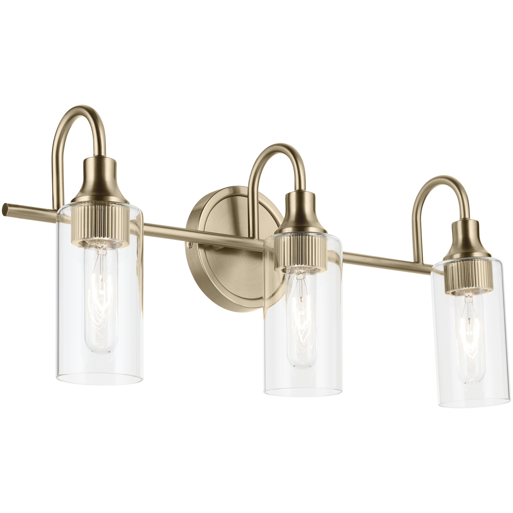 Kavi 3 Light 23 inch Champagne Bronze Vanity Light Wall Light