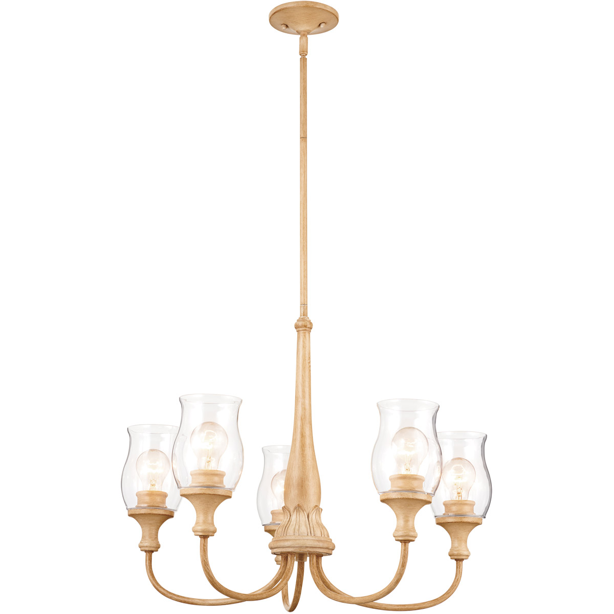 Homestead Melis 5 Light 26.5 inch Adobe Cream Chandelier Ceiling Light in Warm Maple