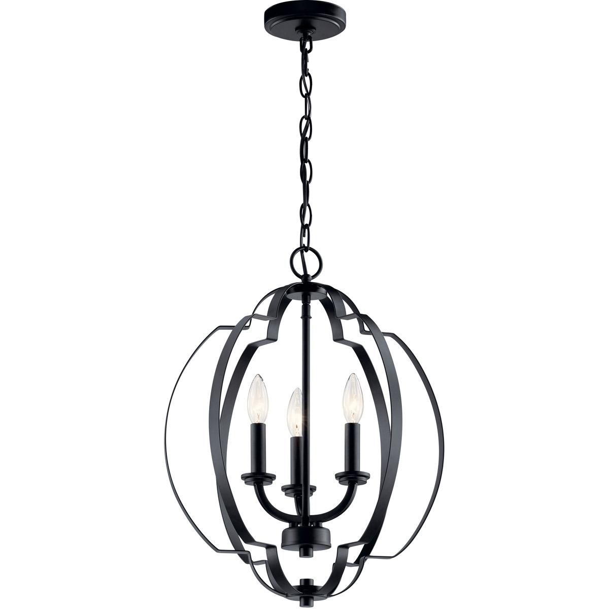 Voleta 3 Light 16.5 inch Black Pendant Ceiling Light