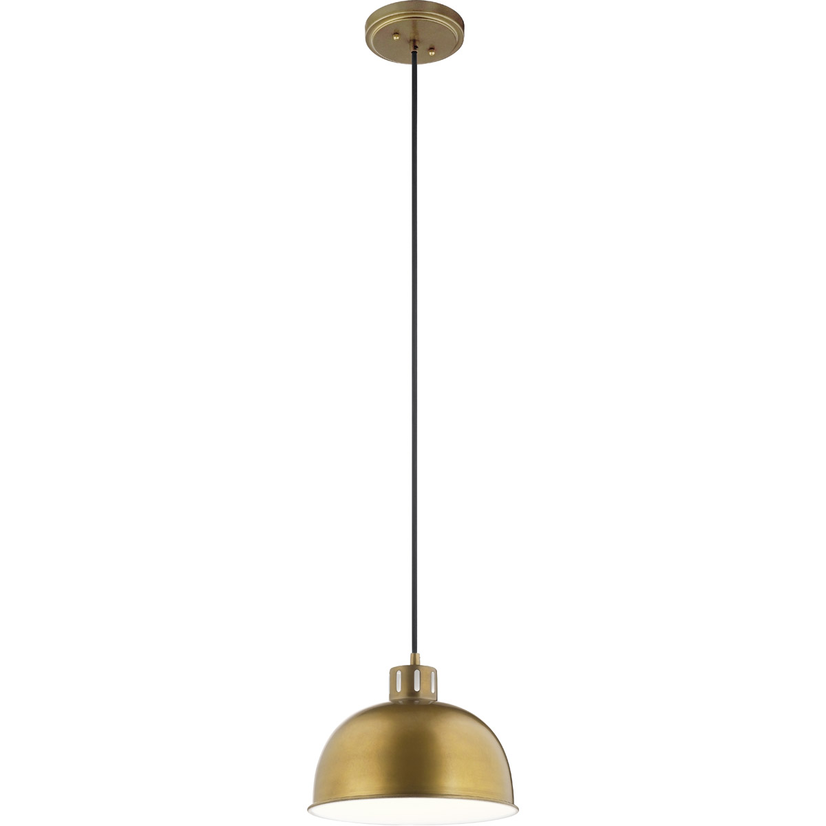Zailey 1 Light 11.5 inch Natural Brass Pendant Ceiling Light