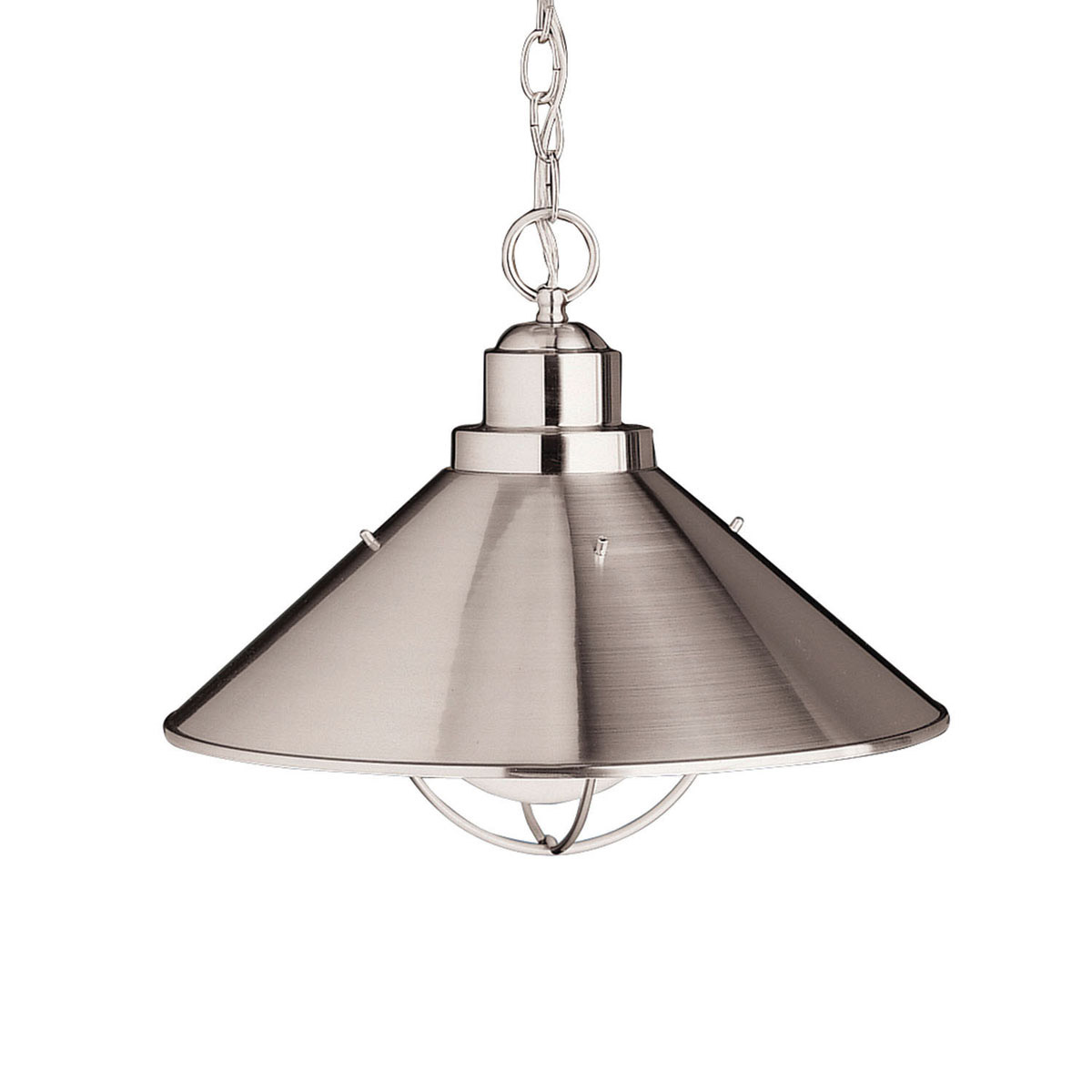 Kichler 2713NI Seaside 1 Light 16 inch Brushed Nickel Outdoor Hanging Pendant