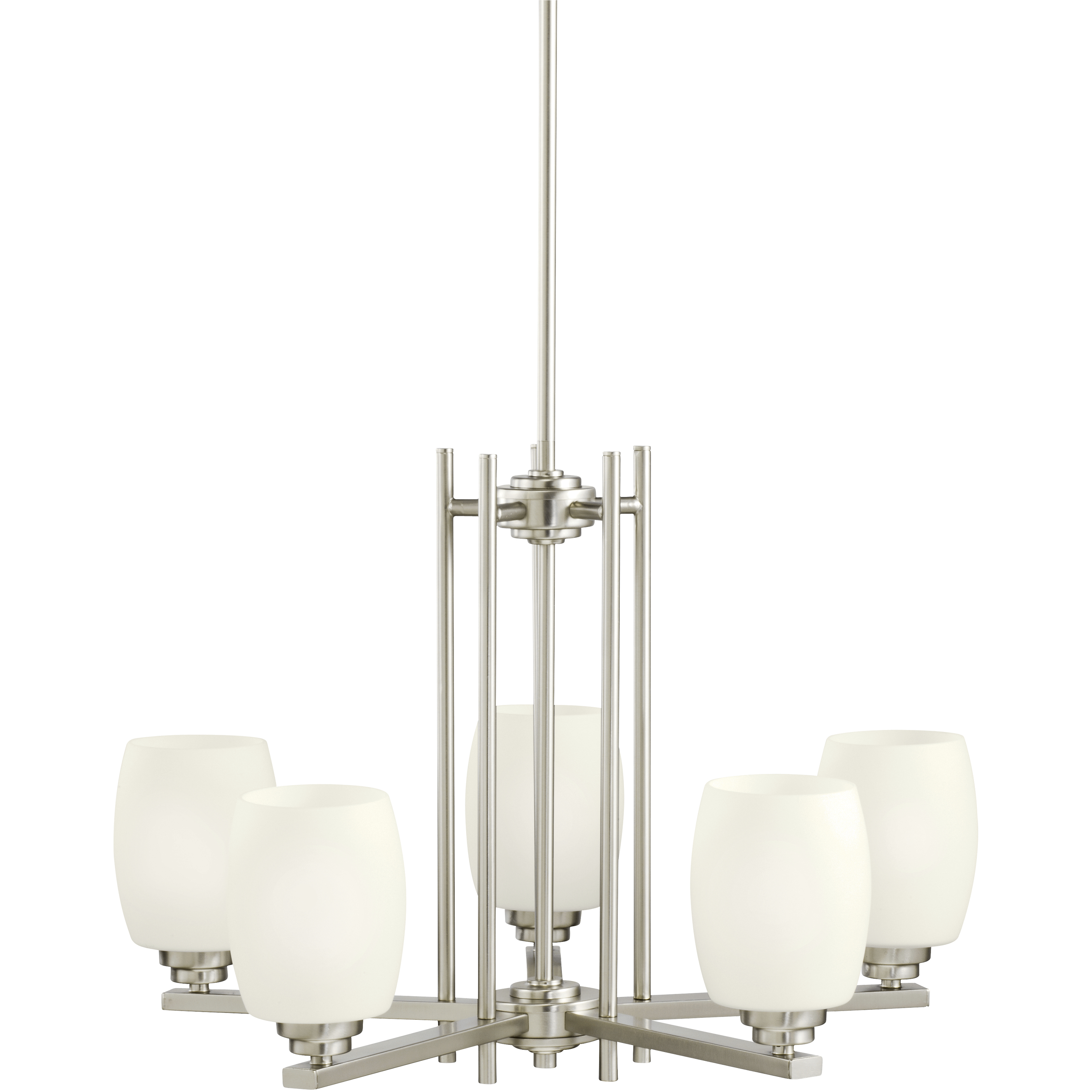 Eileen 5 Light 24 inch Brushed Nickel Chandelier 1 Tier Medium Ceiling Light in Incandescent, 1 Tier Medium