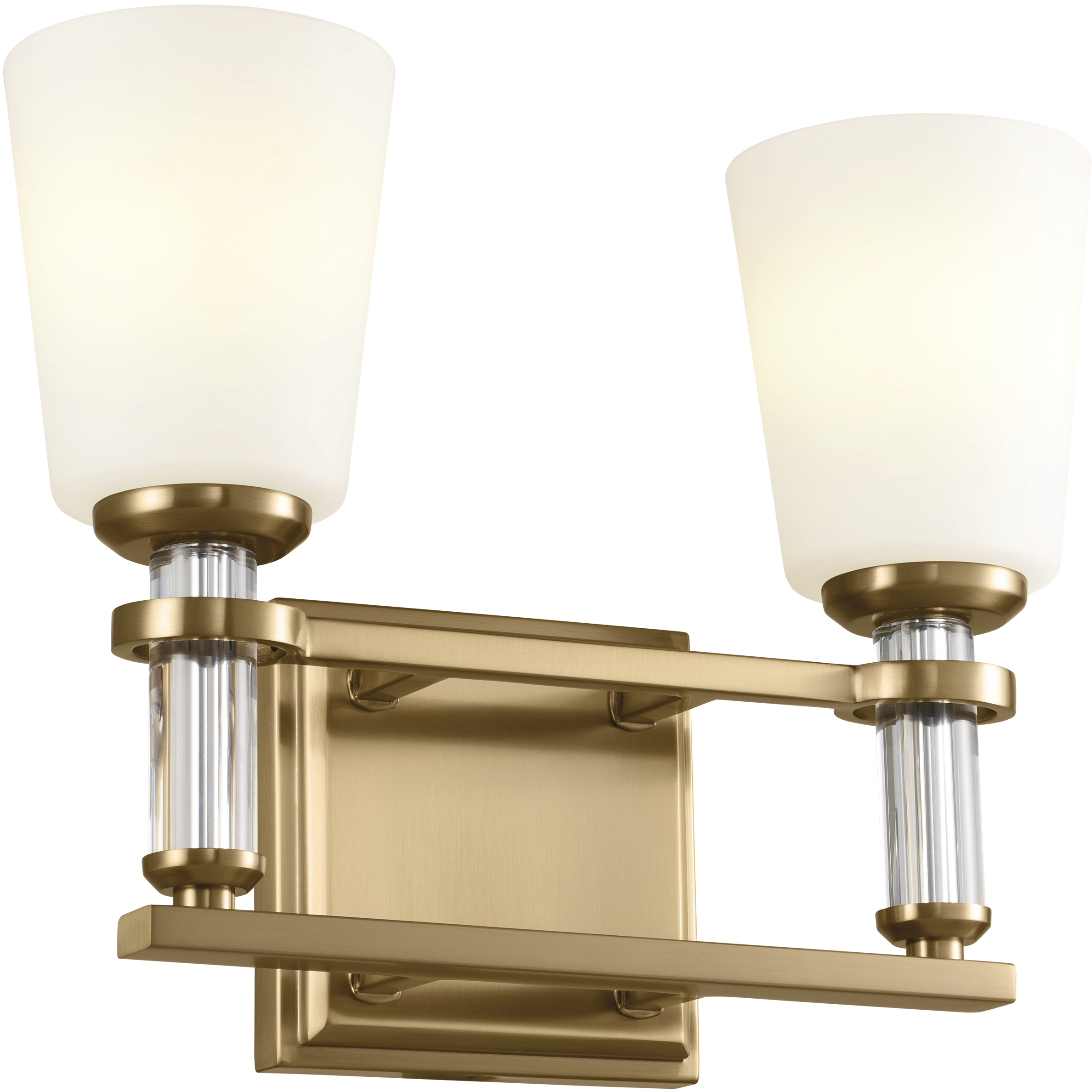 Rosalind 2 Light 14.25 inch Brushed Natural Brass Bath Vanity Light Wall Light