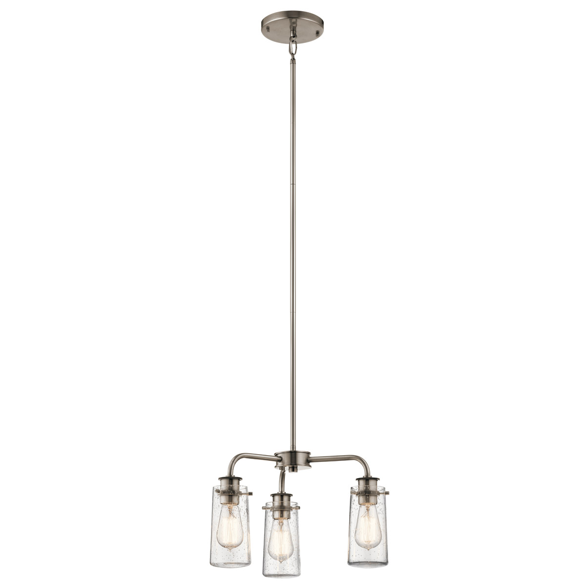 Braelyn 3 Light 17.75 inch Classic Pewter Chandelier/Semi Flush Ceiling Light