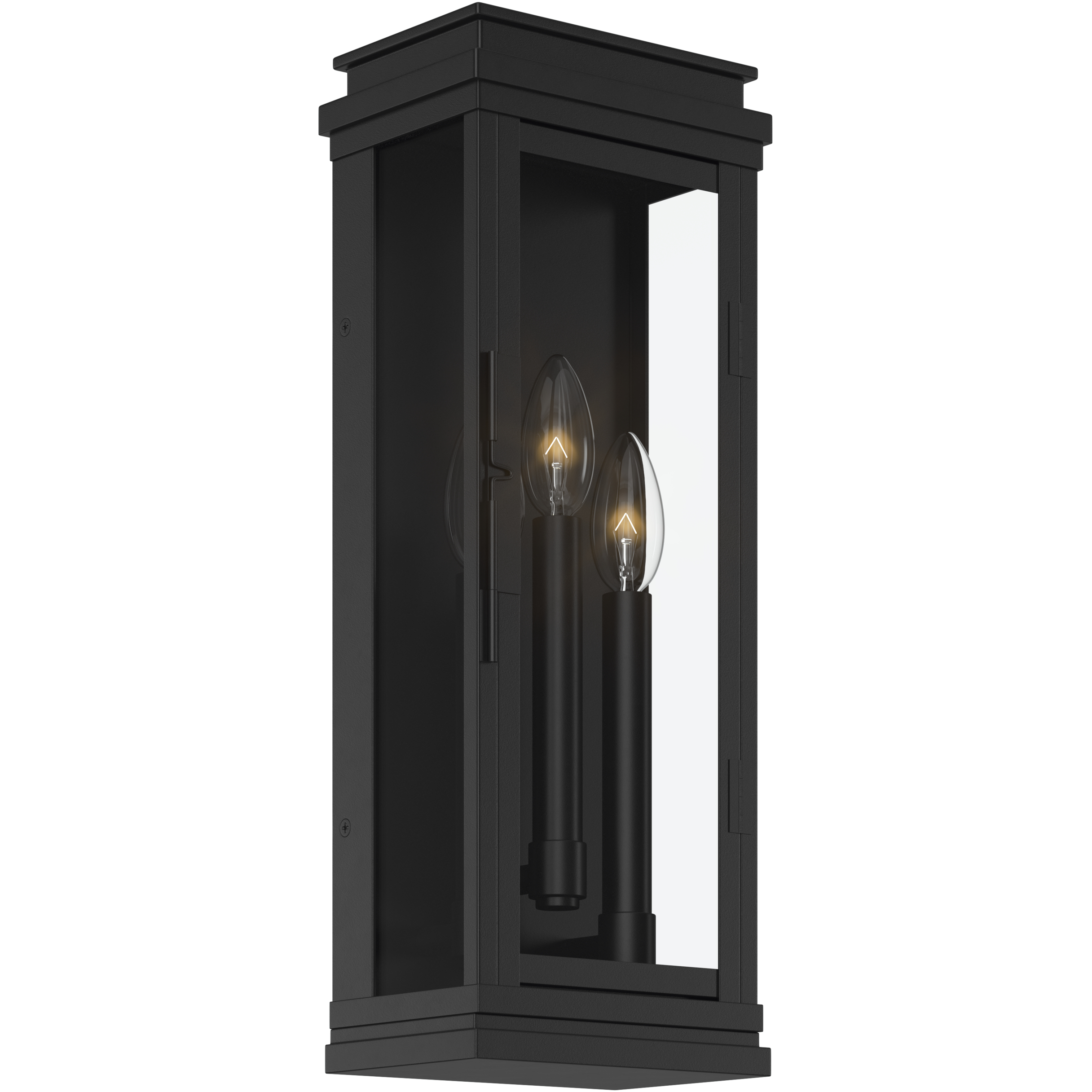 Lundon 3 Light 17.5 inch Black Outdoor Wall Light