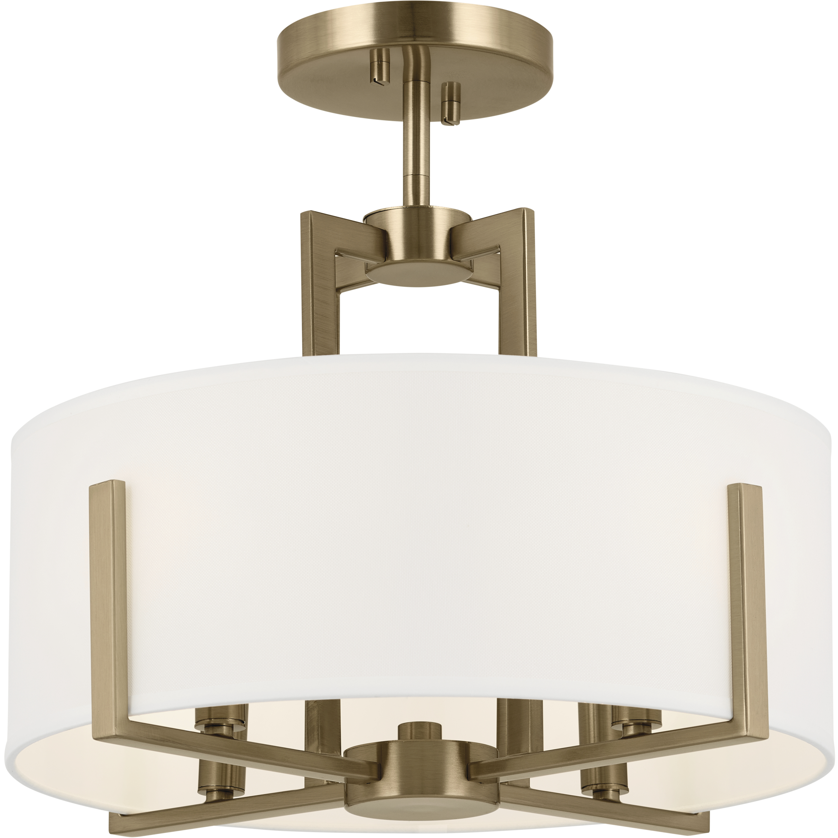 Malen LED 15.5 inch Champagne Bronze Semi Flush Mount Ceiling Light