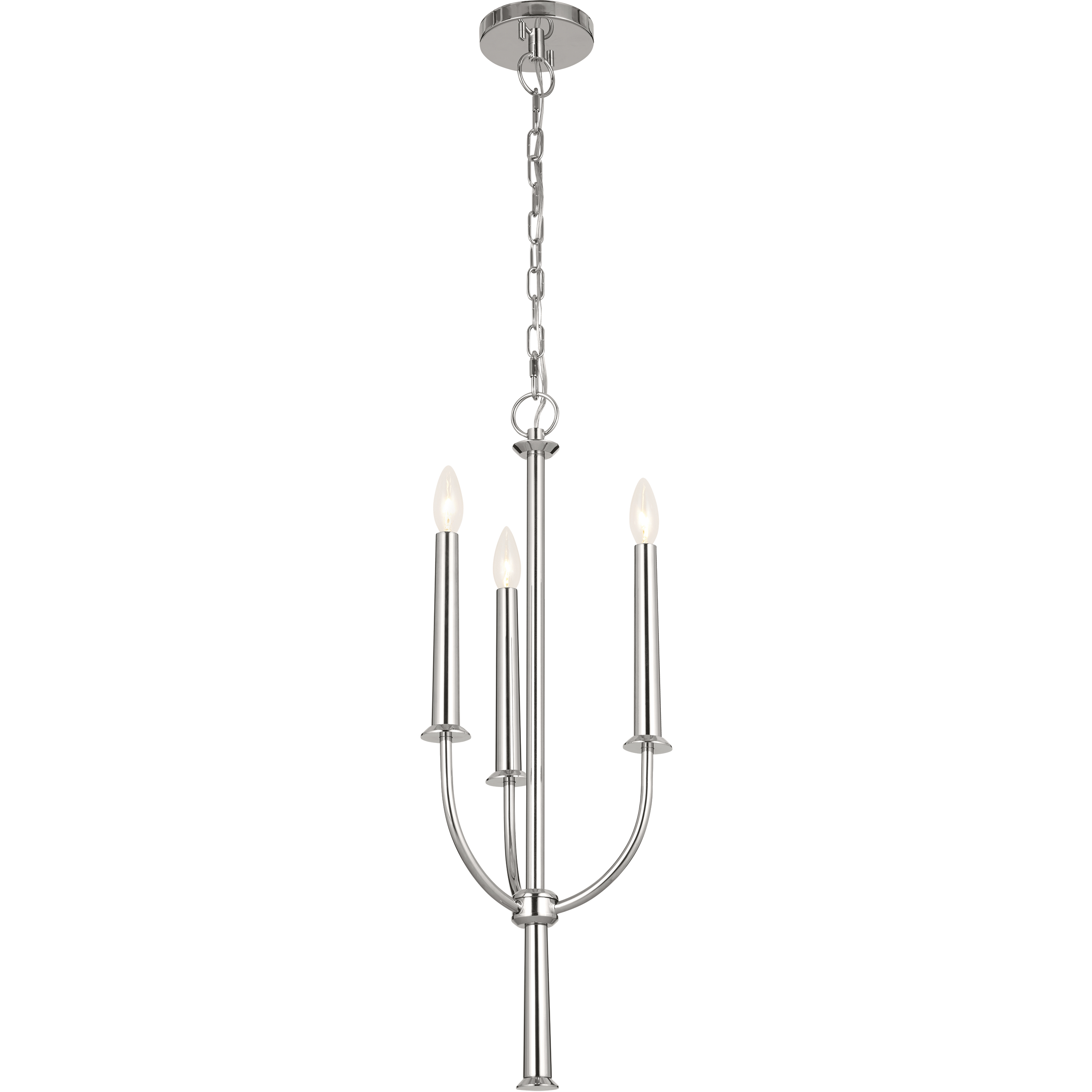 Florence 3 Light 11.25 inch Polished Nickel Chandelier Ceiling Light