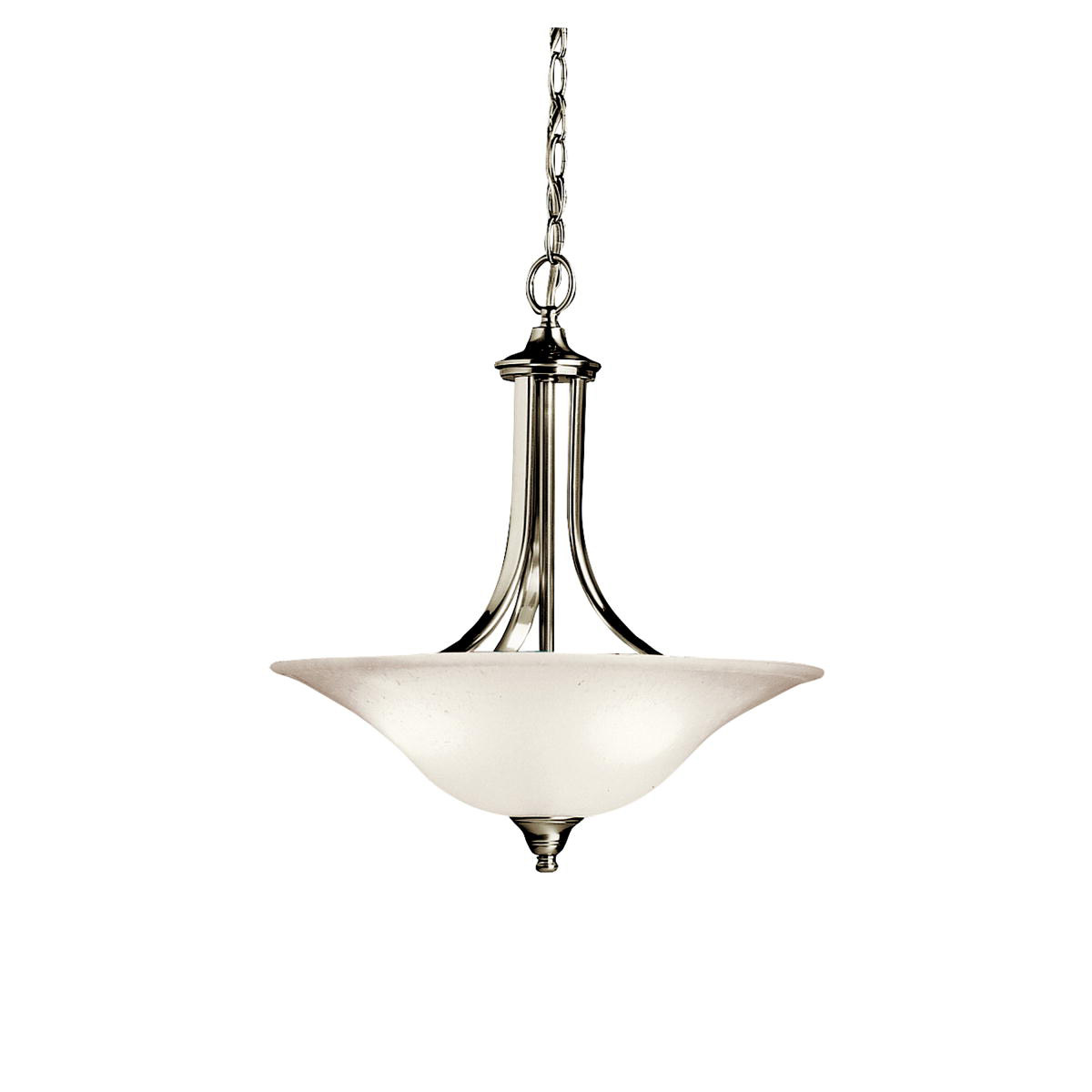 Dover 3 Light 17.75 inch Brushed Nickel Inverted Pendant/Semi Flush Ceiling Light