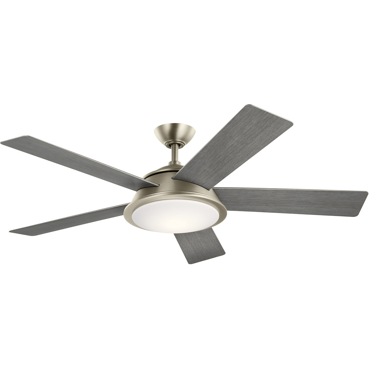 Verdi 56 inch Brushed Nickel with Silver Blades Ceiling Fan