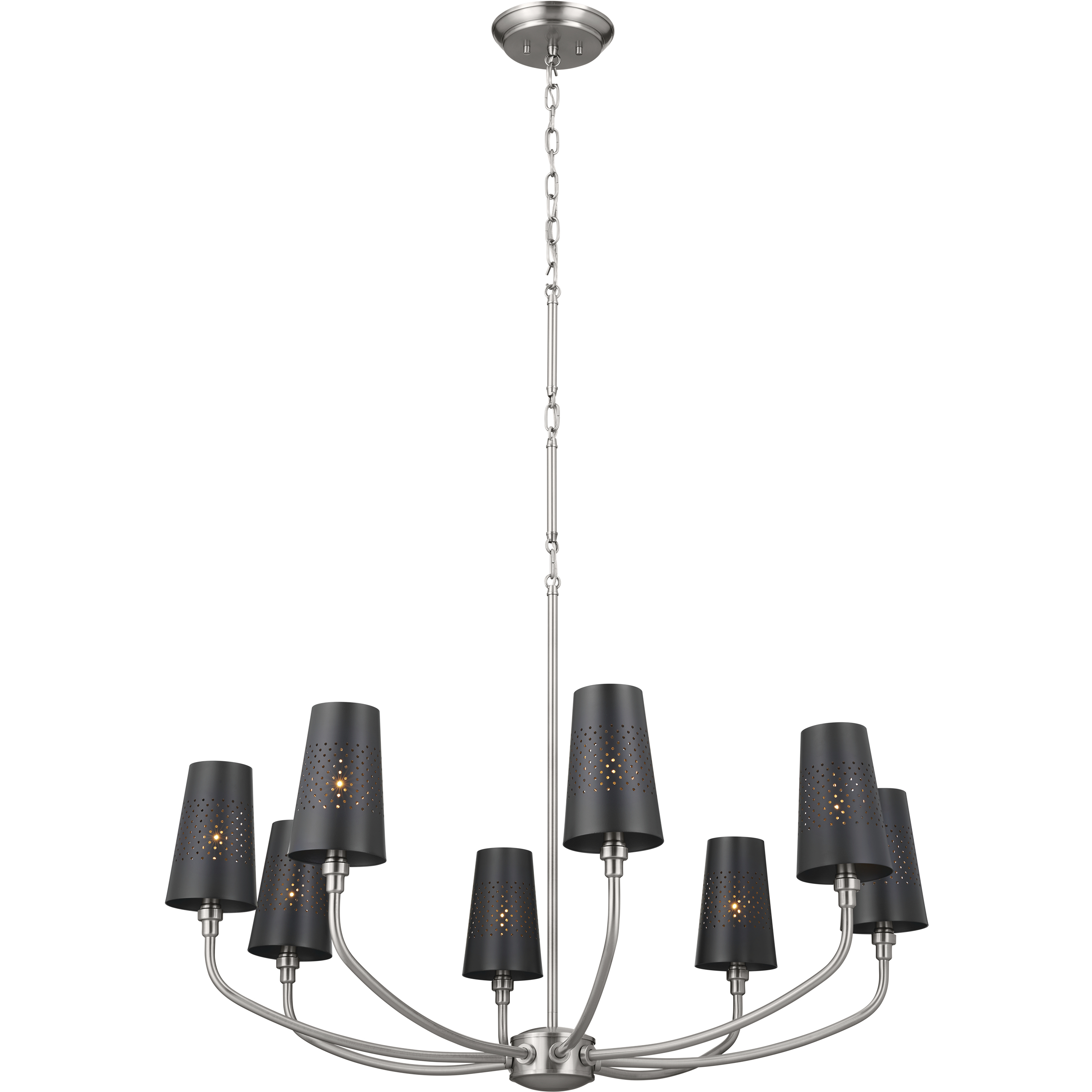 Adeena 8 Light 36.5 inch Classic Pewter Chandelier Ceiling Light