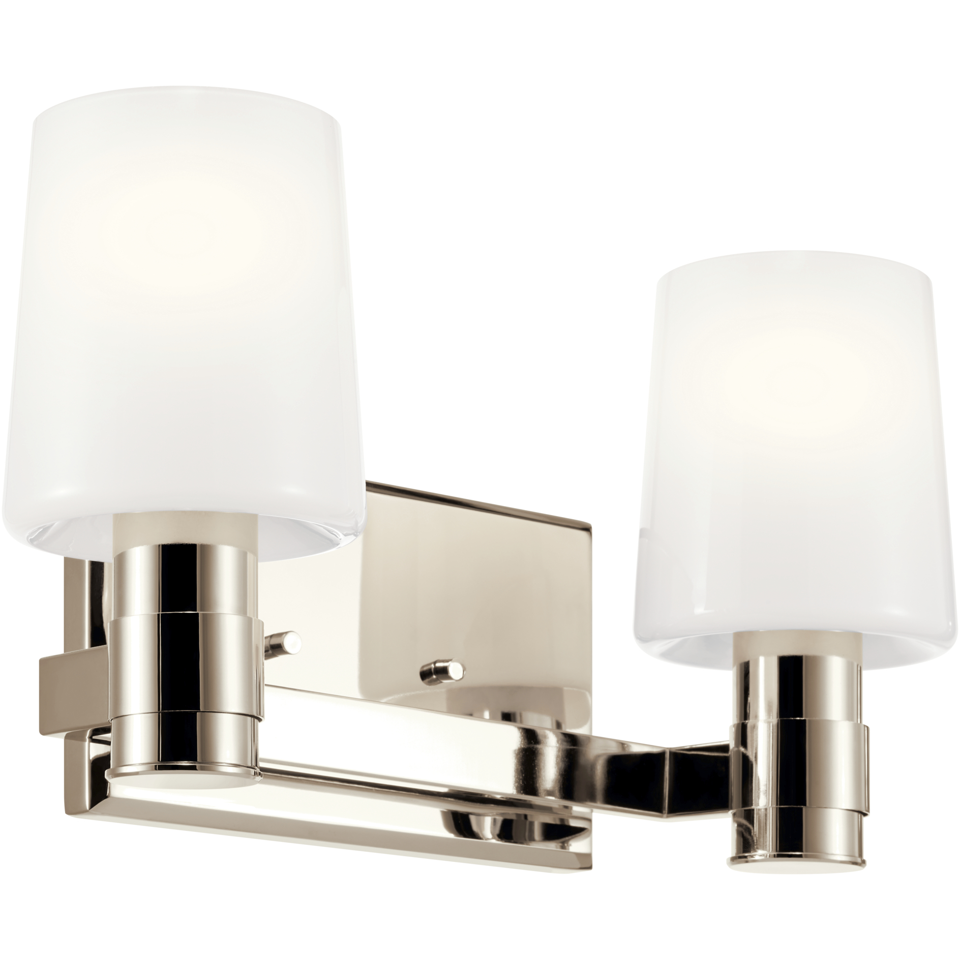 Adani 2 Light 14.5 inch Polished Nickel Bath Bracket Wall Light, 2 Arm