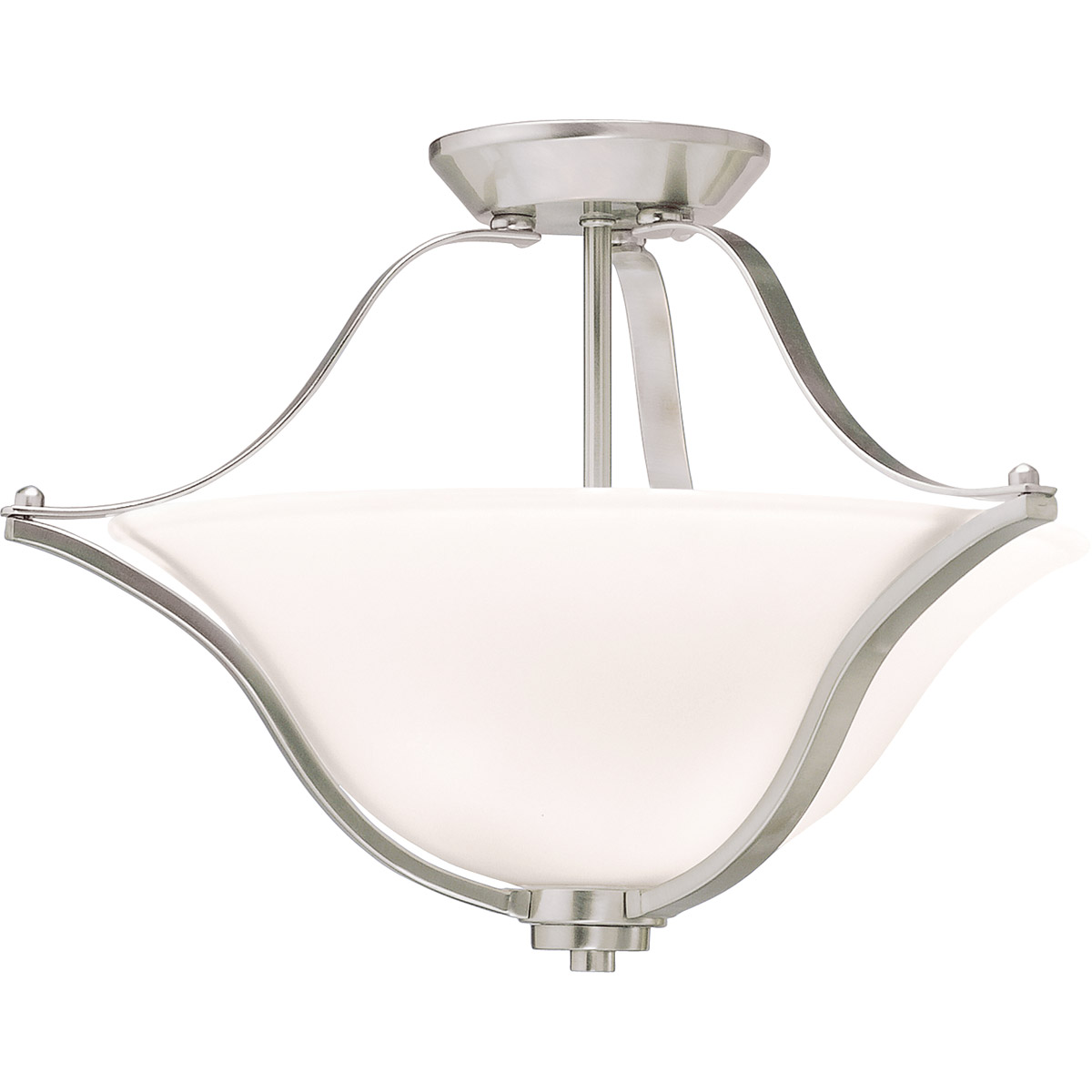Satin nickel semi flush ceiling light cheap