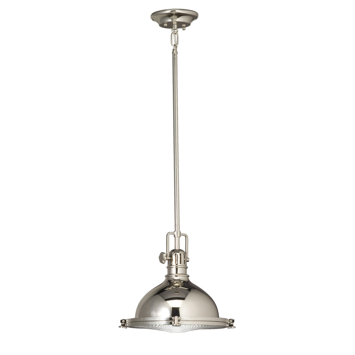 Hatteras Bay 1 Light 11.75 inch Polished Nickel Pendant Ceiling Light