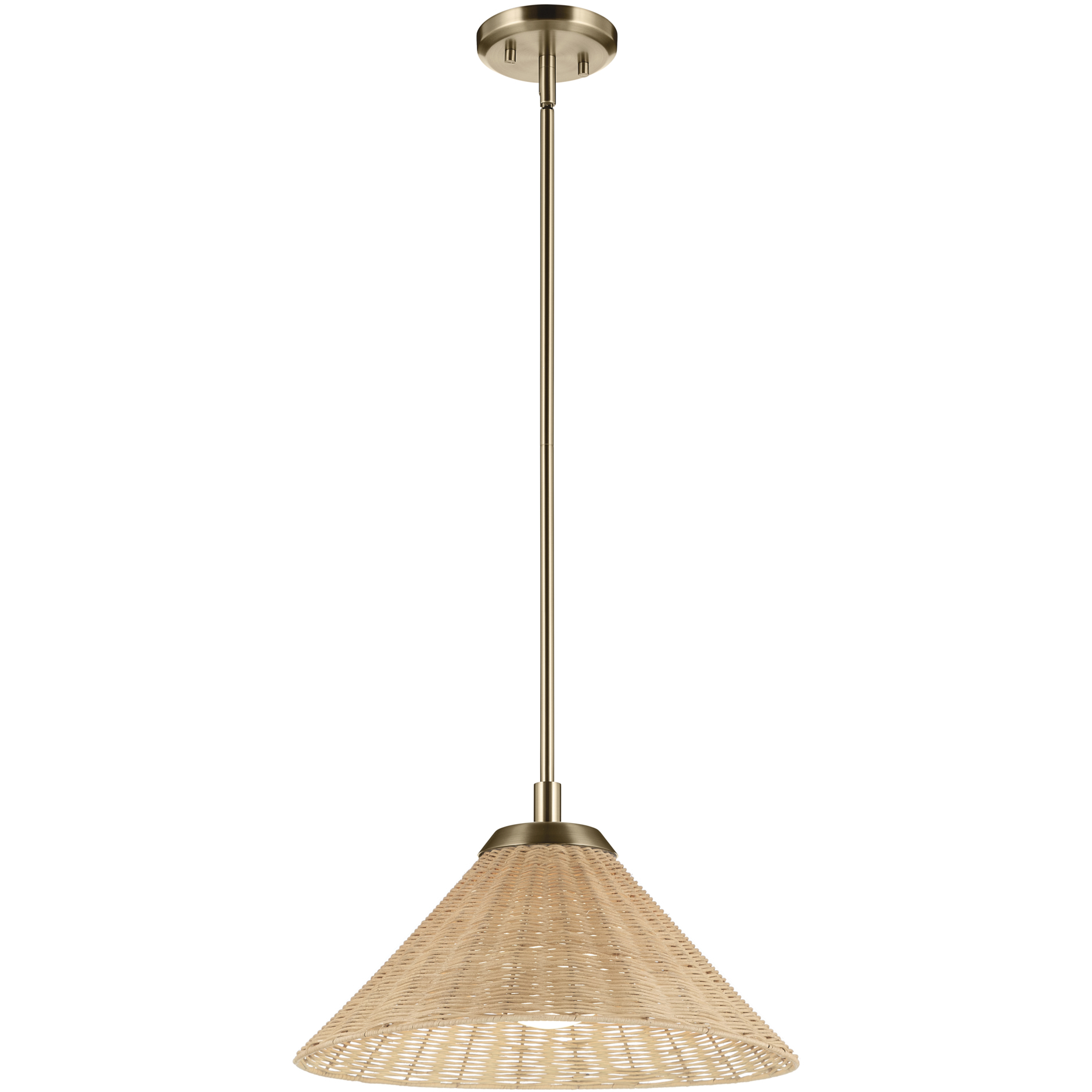 Bekah 1 Light Champagne Bronze Pendant Ceiling Light, Convertible
