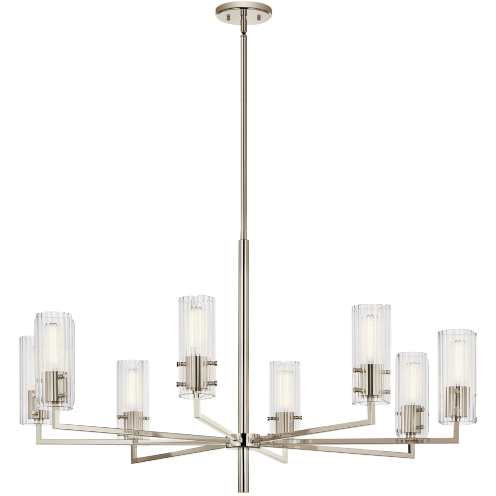 Velestino 8 Light Polished Nickel Chandelier Ceiling Light