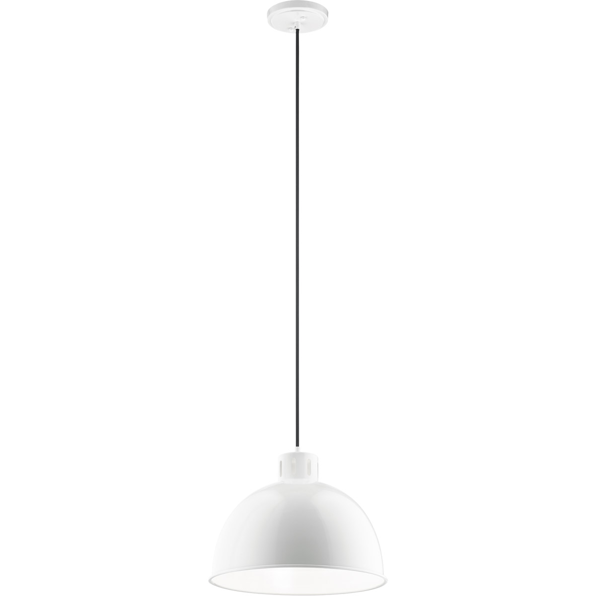 Zailey 1 Light 15.75 inch White Pendant Ceiling Light