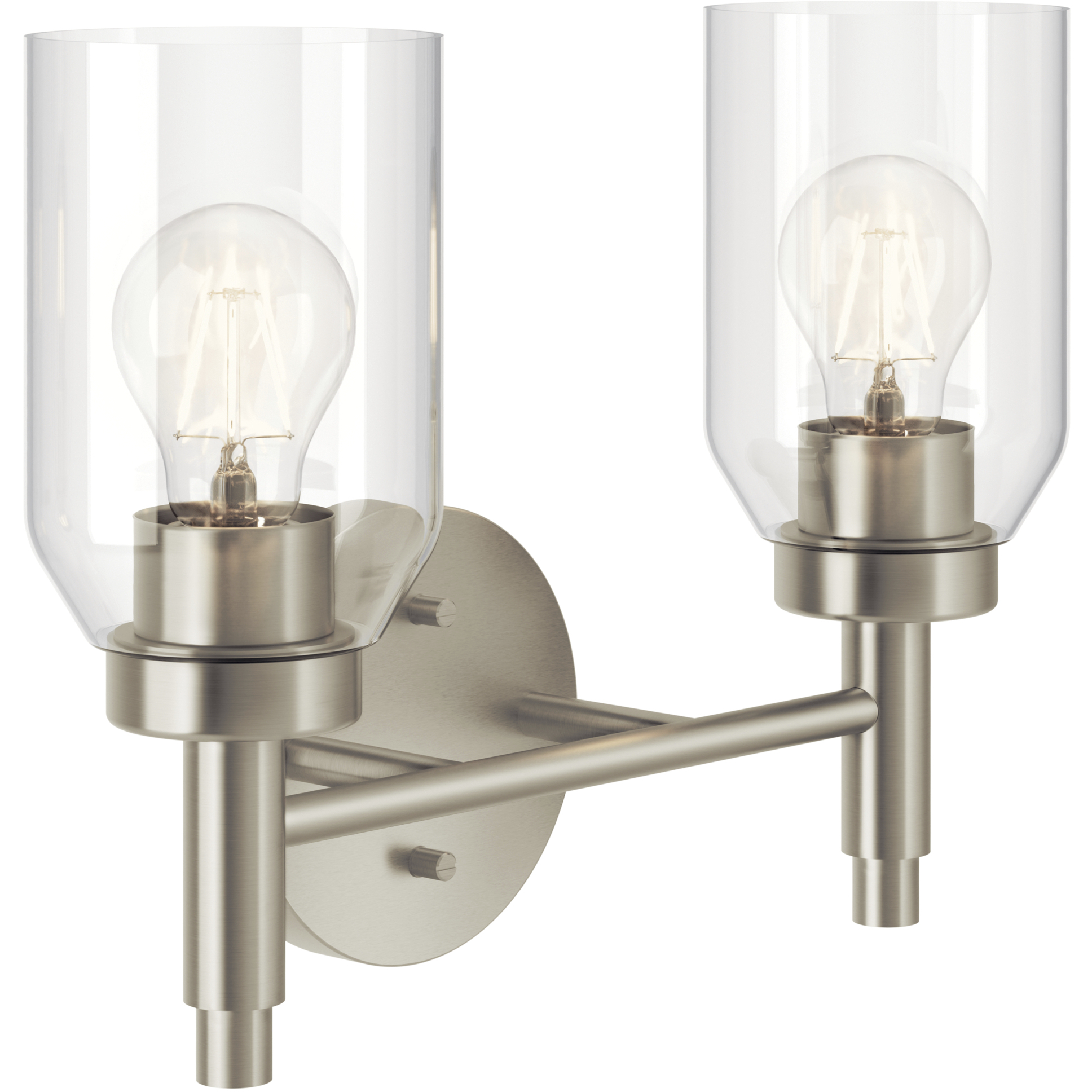 Madden 2 Light 14.25 inch Brushed Nickel Wall Mount Bath Wall Light, 2 Arm