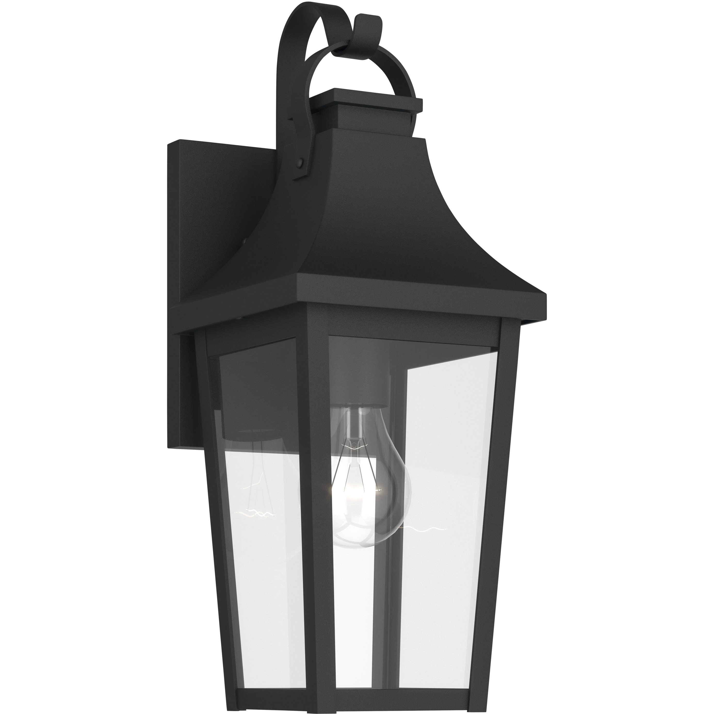 Cleary 1 Light 16 inch Textured Black Outdoor Wall Light