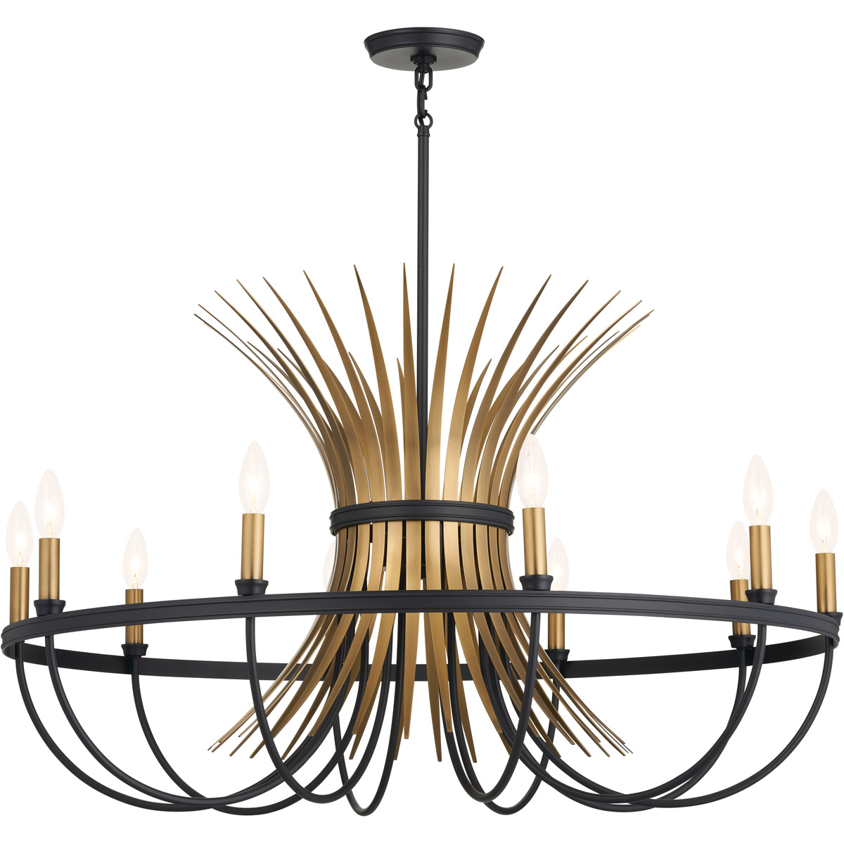 Homestead Baile 9 Light 37 inch Black Chandelier Ceiling Light