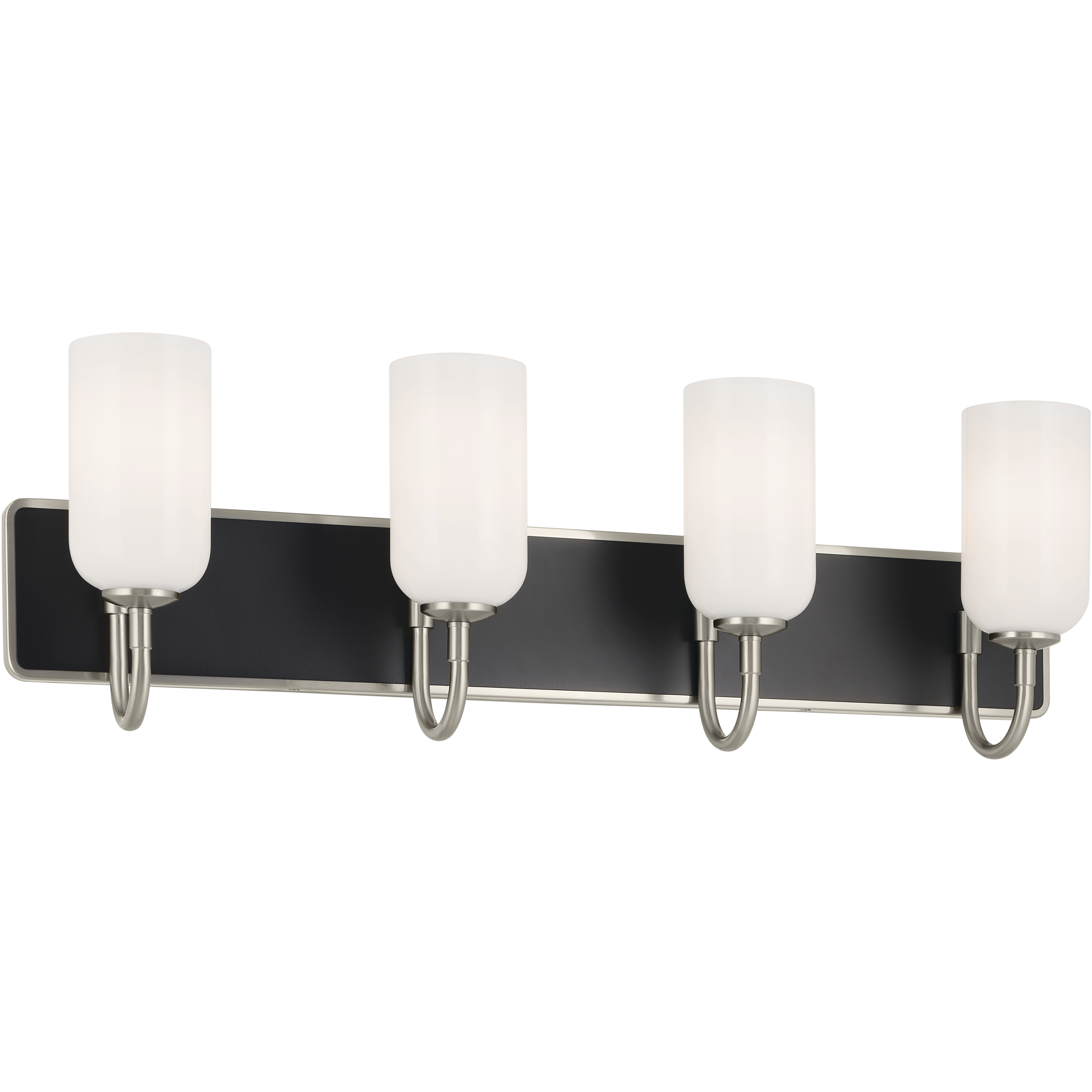 Solia LED 32 inch Brushed Nickel with Black Bathroom Vanity Light Wall Light