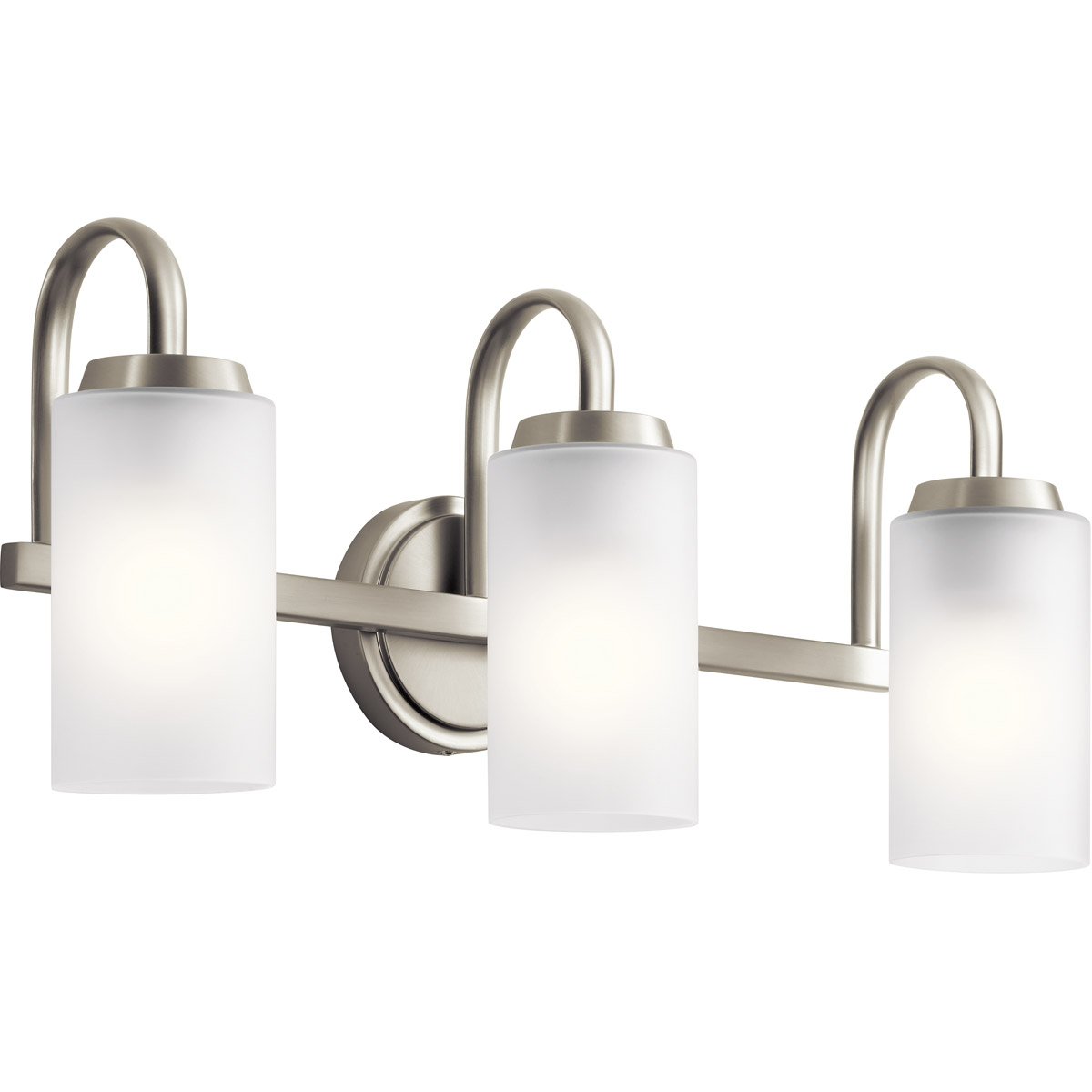Kichler 55087NI Kennewick 3 Light 23 inch Brushed Nickel Wall Mt Bath 3 Arm Wall Light