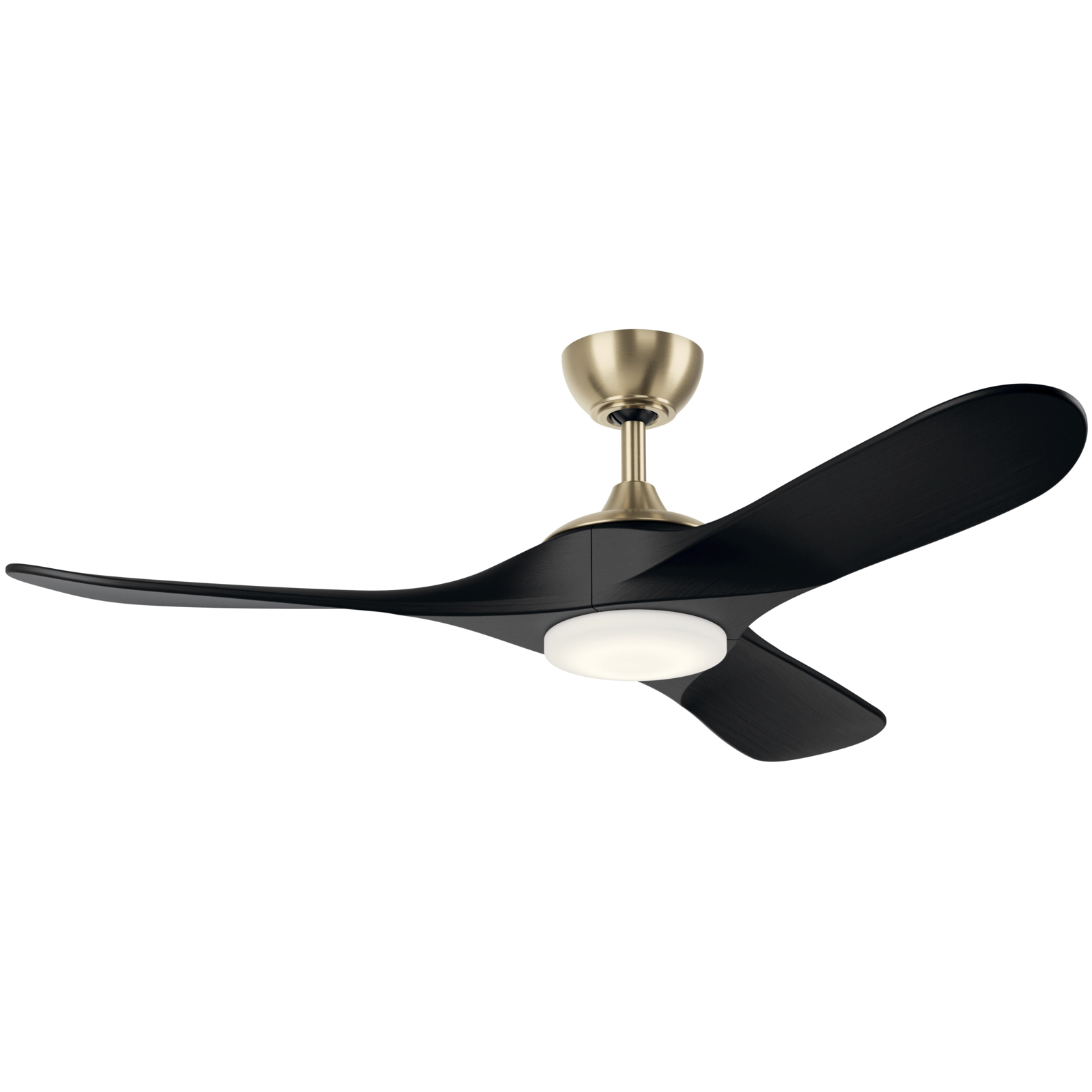 Mylo 52 inch Champagne Bronze with Jet Black Blades Ceiling Fan