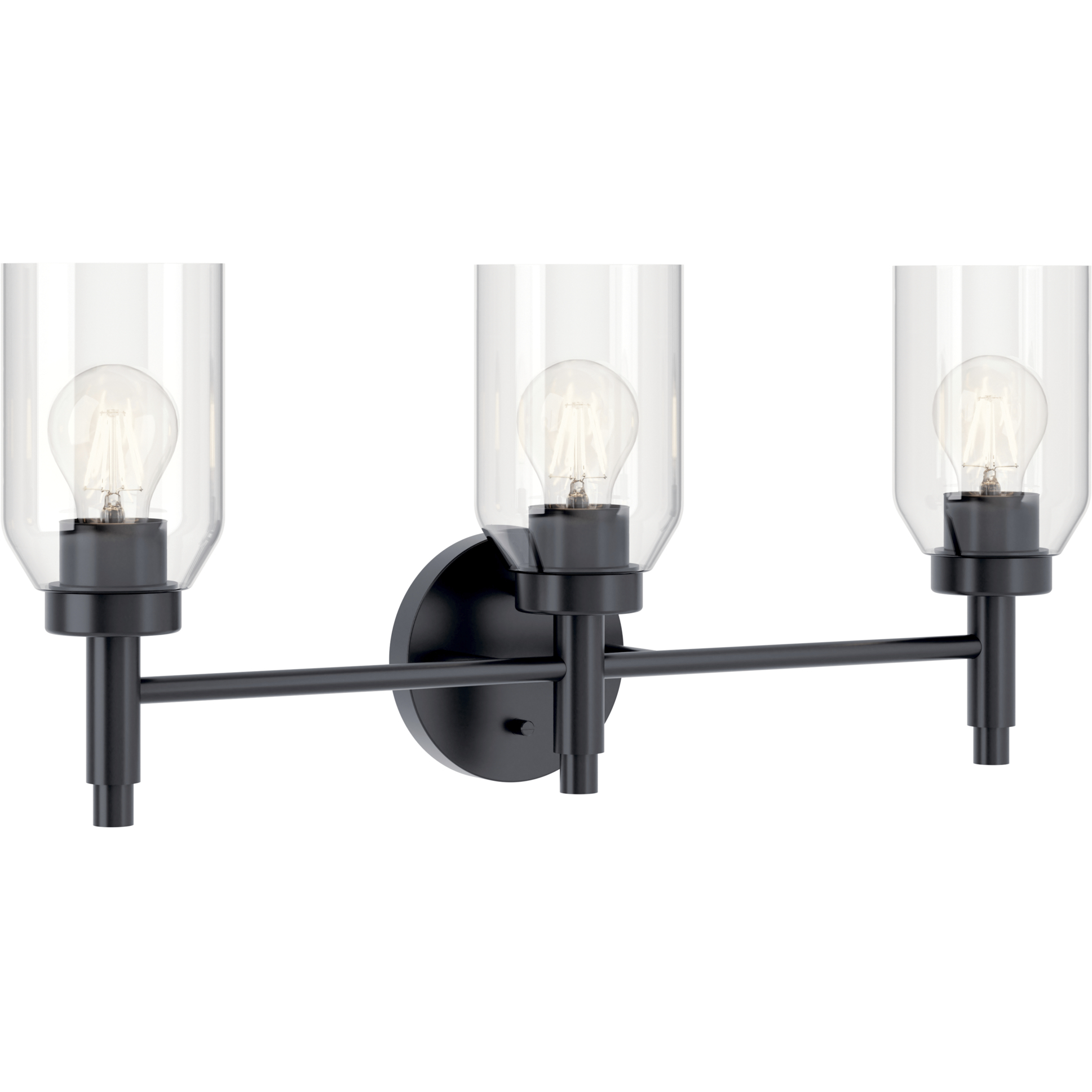 Madden 3 Light 24 inch Black Wall Mount Bath Wall Light, 3 Arm