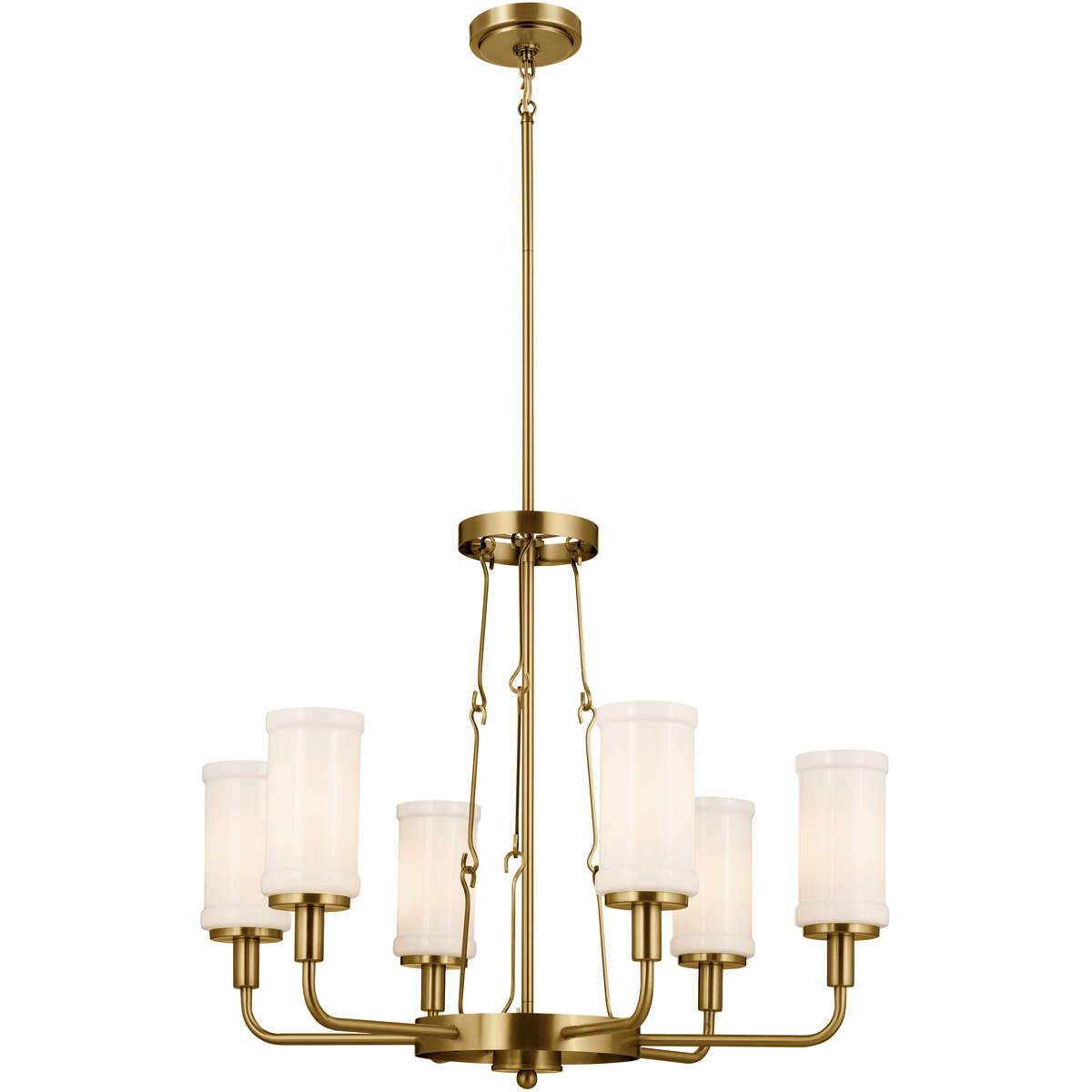 Homestead Vetivene 6 Light 29 inch Natural Brass Chandelier Ceiling Light