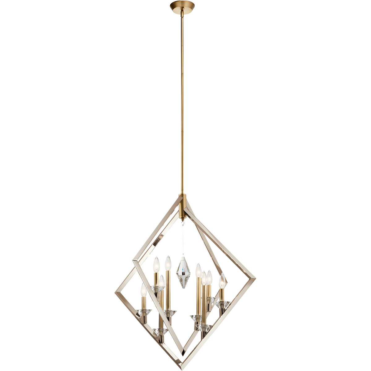 Layan 8 Light 31.75 inch Polished Nickel Chandelier Foyer Ceiling Light
