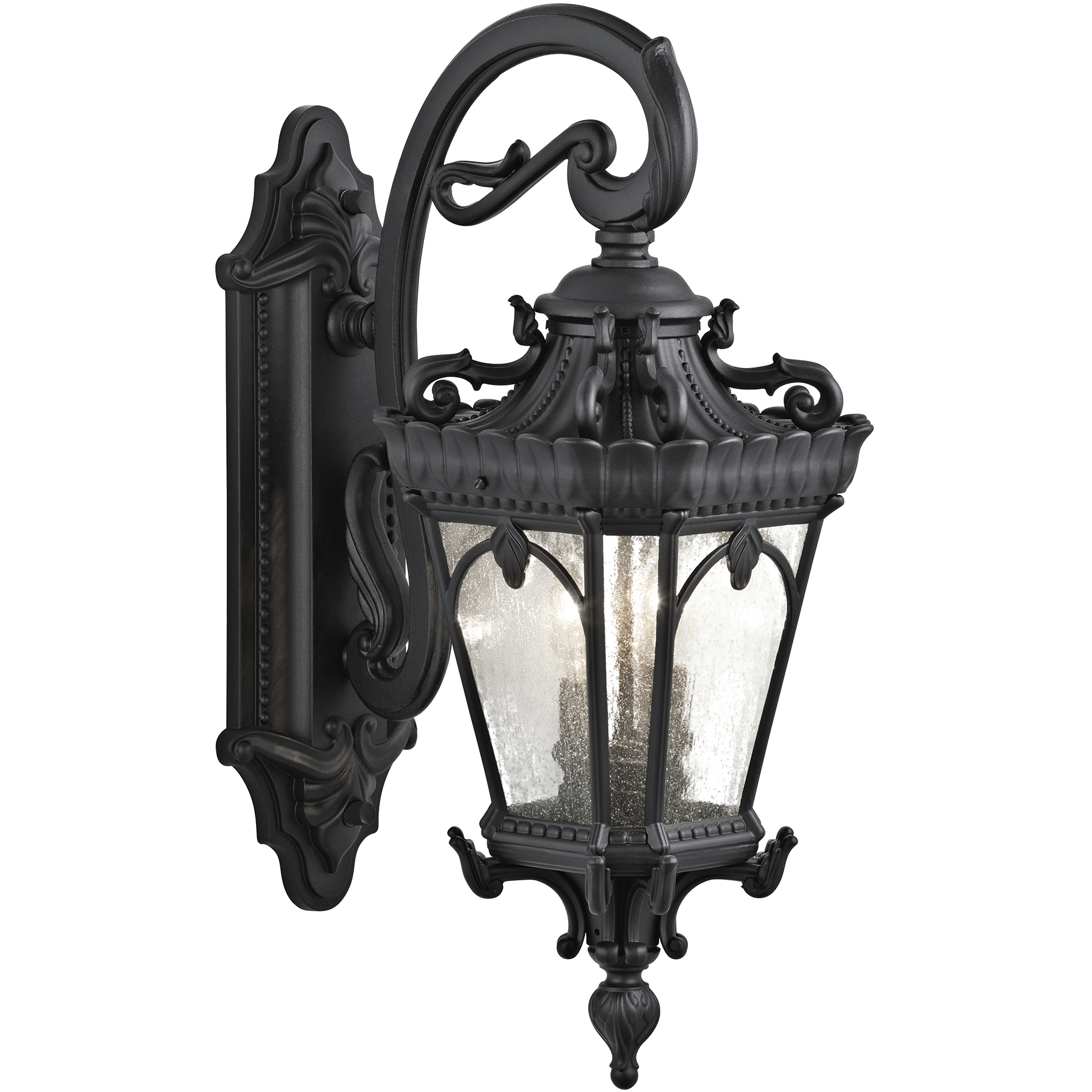 Tournai 2 Light 24 inch Textured Black Outdoor Wall, X-Large