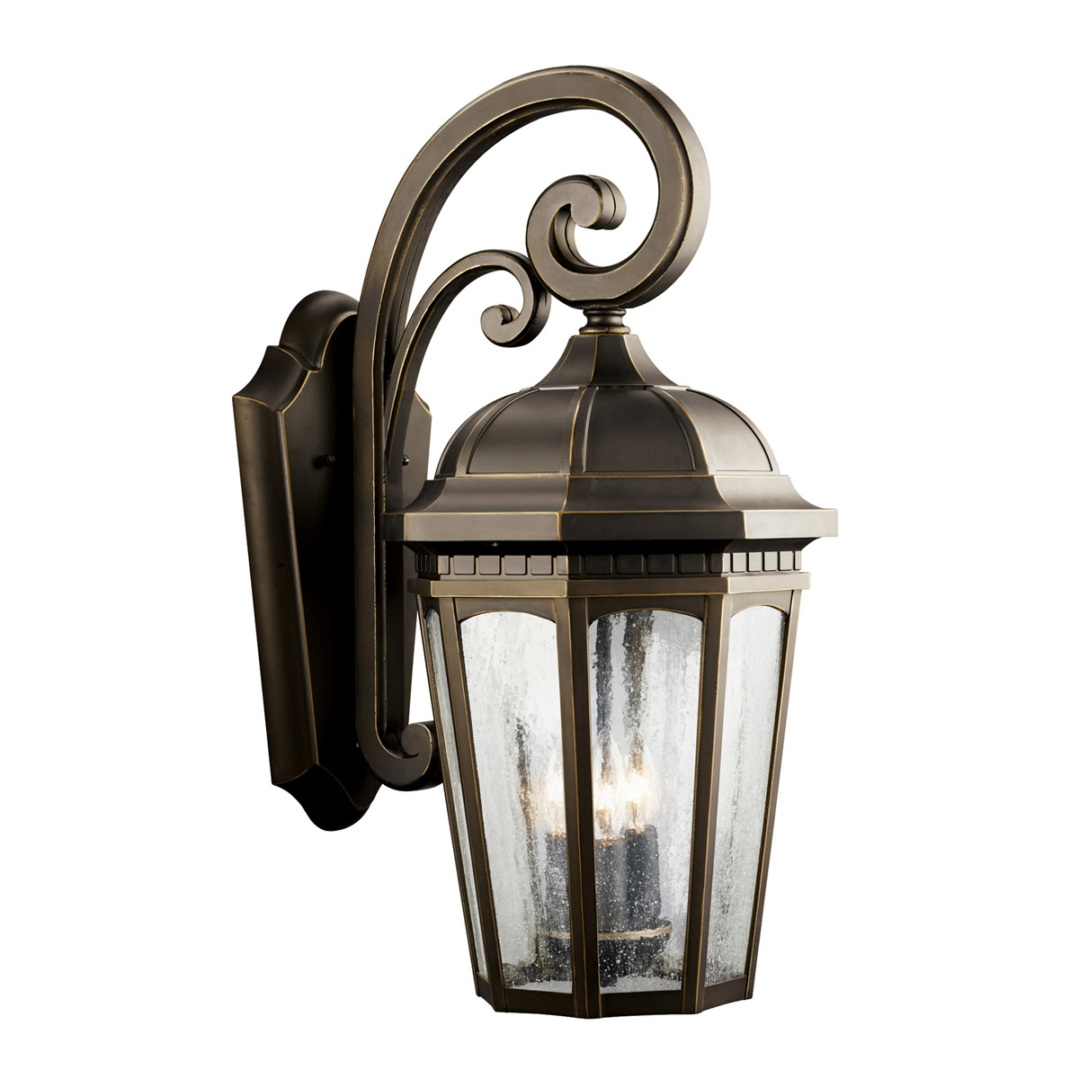 Kichler 9034RZ Courtyard 3 Light 22 inch Rubbed Bronze