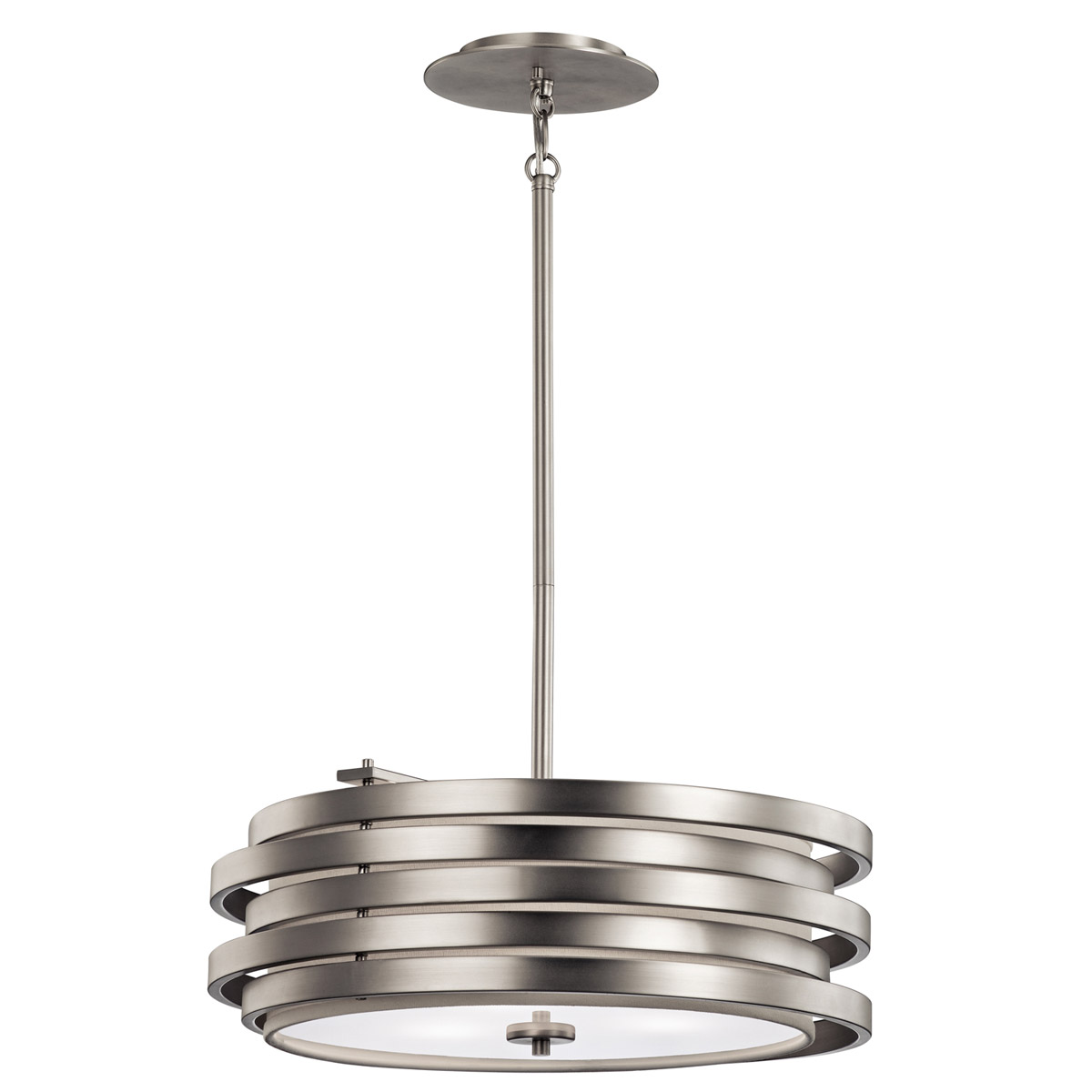 Roswell 3 Light 19.25 inch Brushed Nickel Pendant Ceiling Light