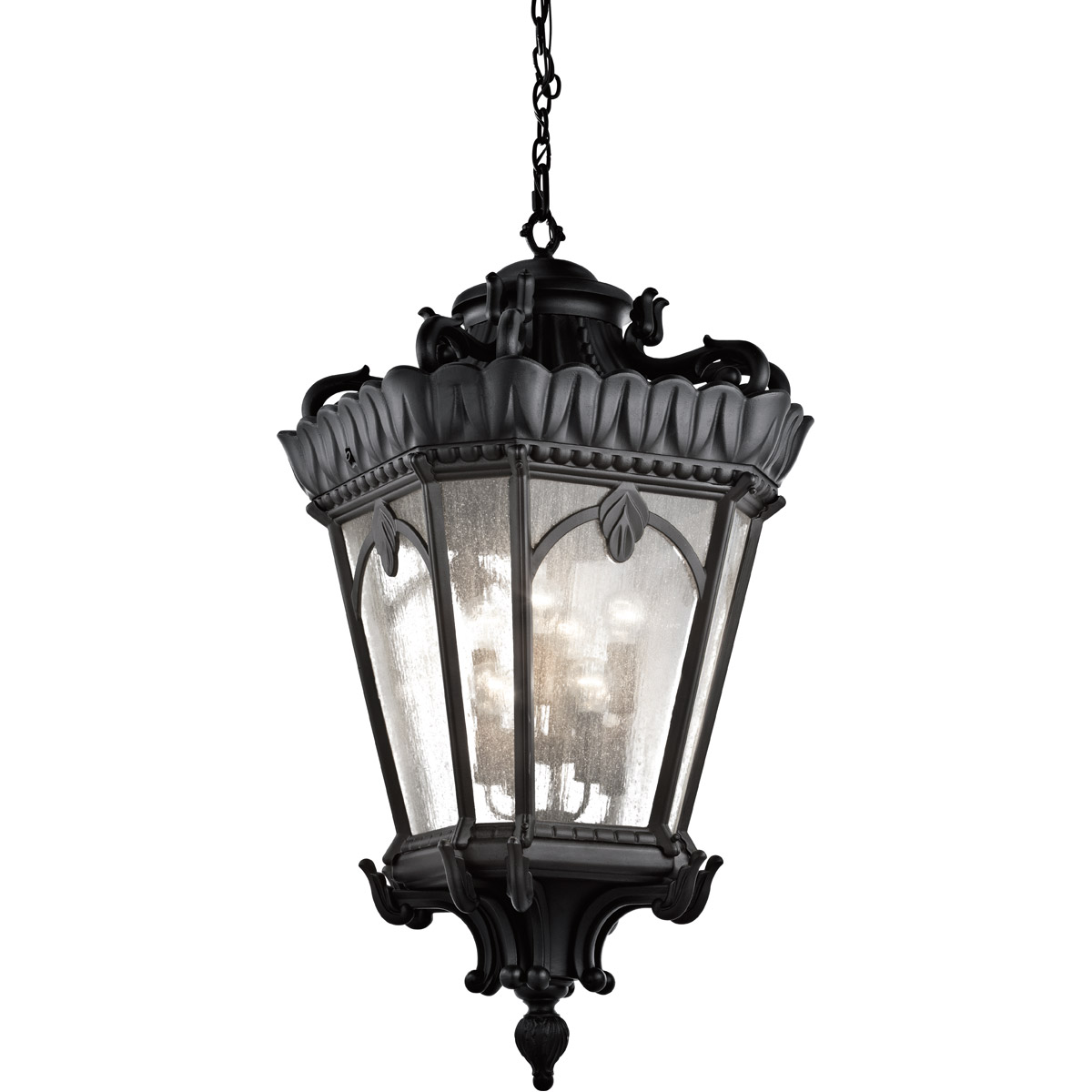 Tournai 8 Light 25.5 inch Textured Black Outdoor Hanging Pendant