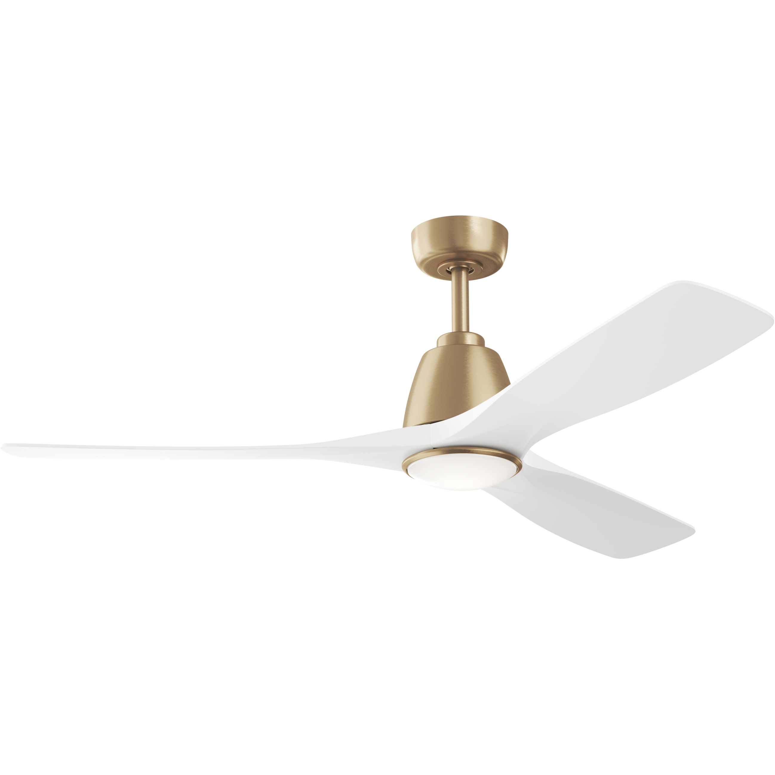 Volos II 54 inch Champagne Bronze with Matte White Blades Ceiling Fan
