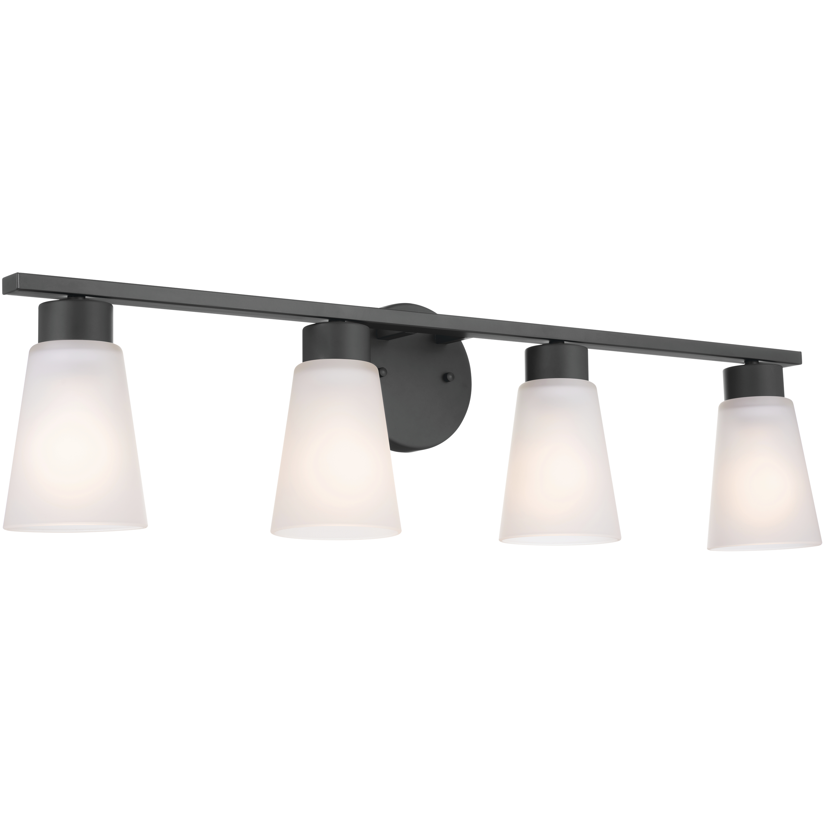 Stamos 4 Light 31 inch Black Bath Vanity Light Wall Light, 4 Arm