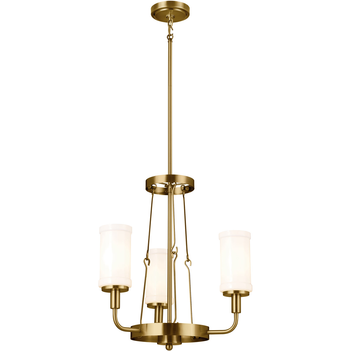 Homestead Vetivene 3 Light 19.75 inch Natural Brass Mini Chandelier Ceiling Light