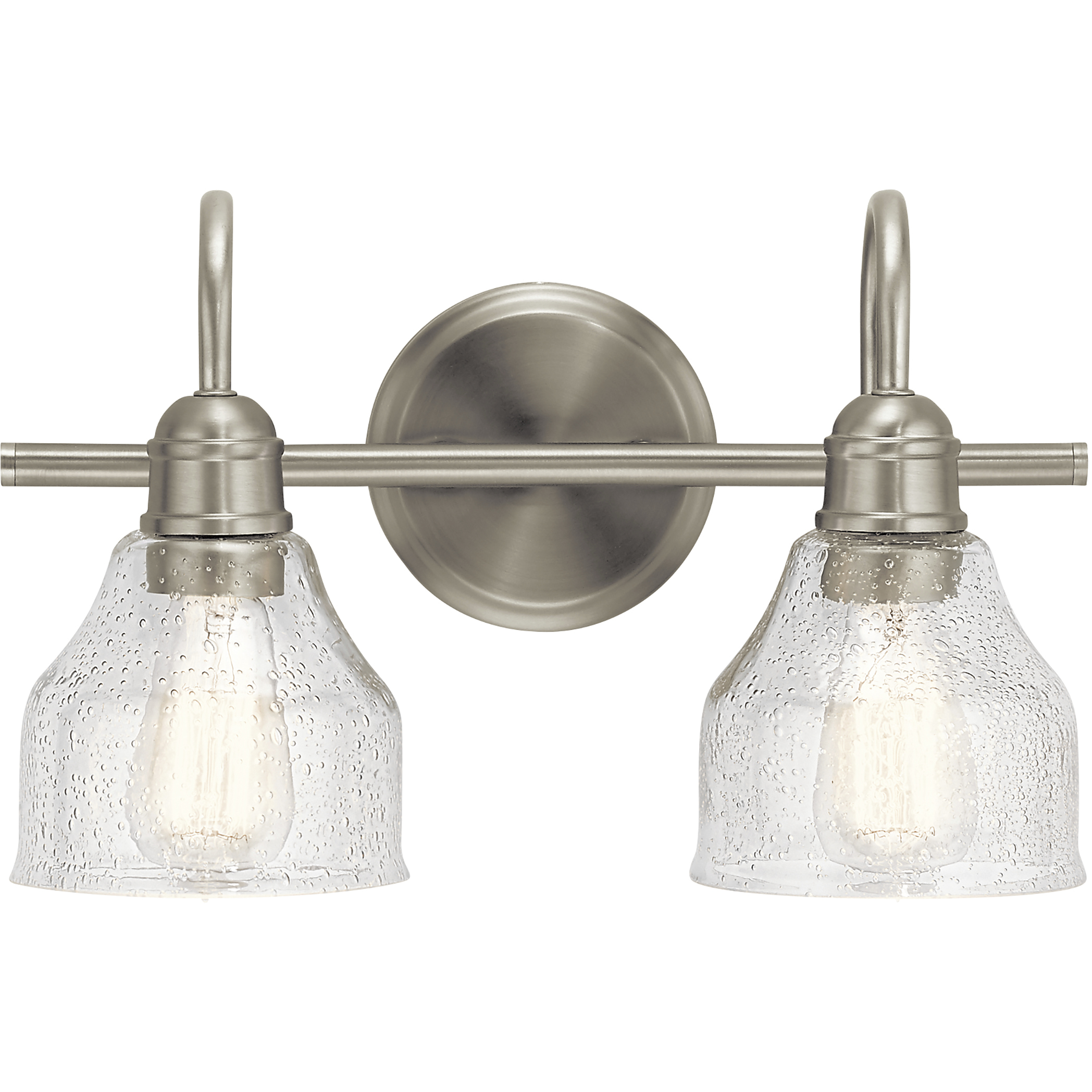 Avery 2 Light 15 inch Brushed Nickel Wall Mt Bath 2 Arm Wall Light