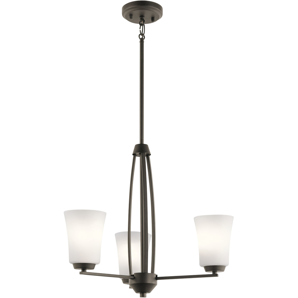 Tao 3 Light 21.75 inch Olde Bronze Chandelier 1 Tier Small Ceiling Light, Small