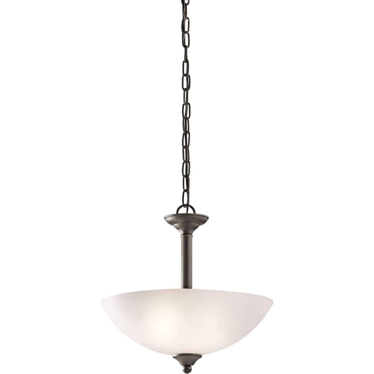 Jolie LED 15 inch Olde Bronze Inverted Pendant/Semi Flush Ceiling Light