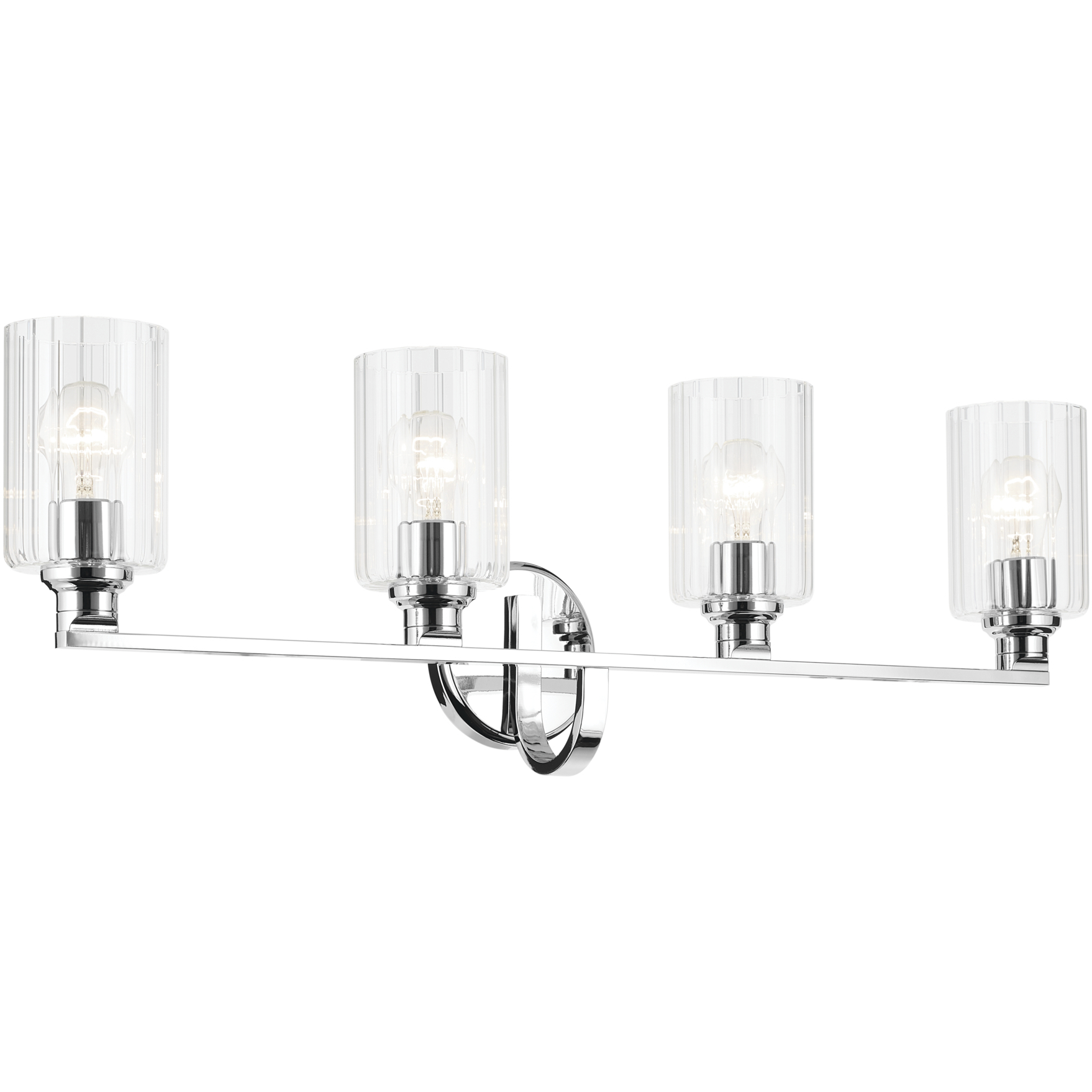 Kichler 55227CHFLU Gioe 4 Light 32.25 inch Chrome Vanity Light Wall Light
