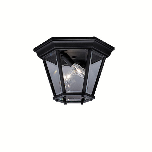 Madison 2 Light 11 inch Black Outdoor Flush & Semi Flush Mt