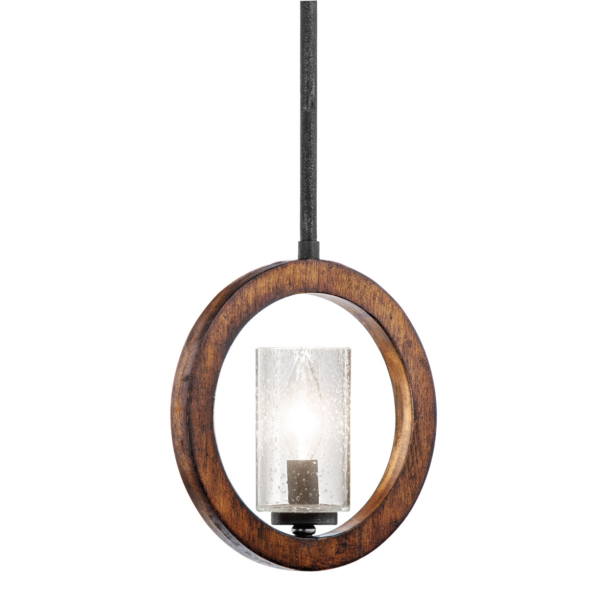 Grand Bank 1 Light 2.75 inch Auburn Stained Pendalette Ceiling Light