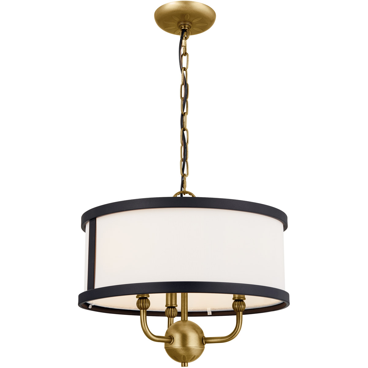 Homestead Heddle 3 Light 15.5 inch Natural Brass Chandelier Ceiling Light