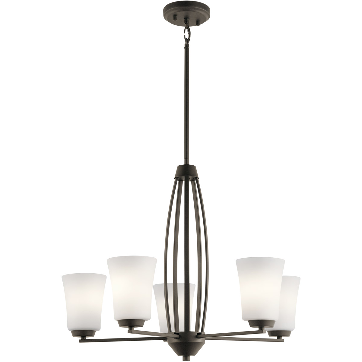 Kichler 44051OZ Tao 5 Light 25 inch Olde Bronze Chandelier 1 Tier